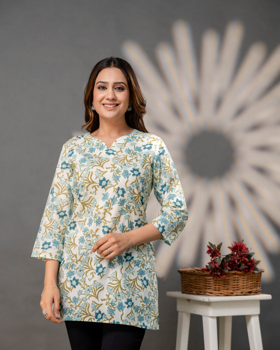 The Azure Garden Short Top