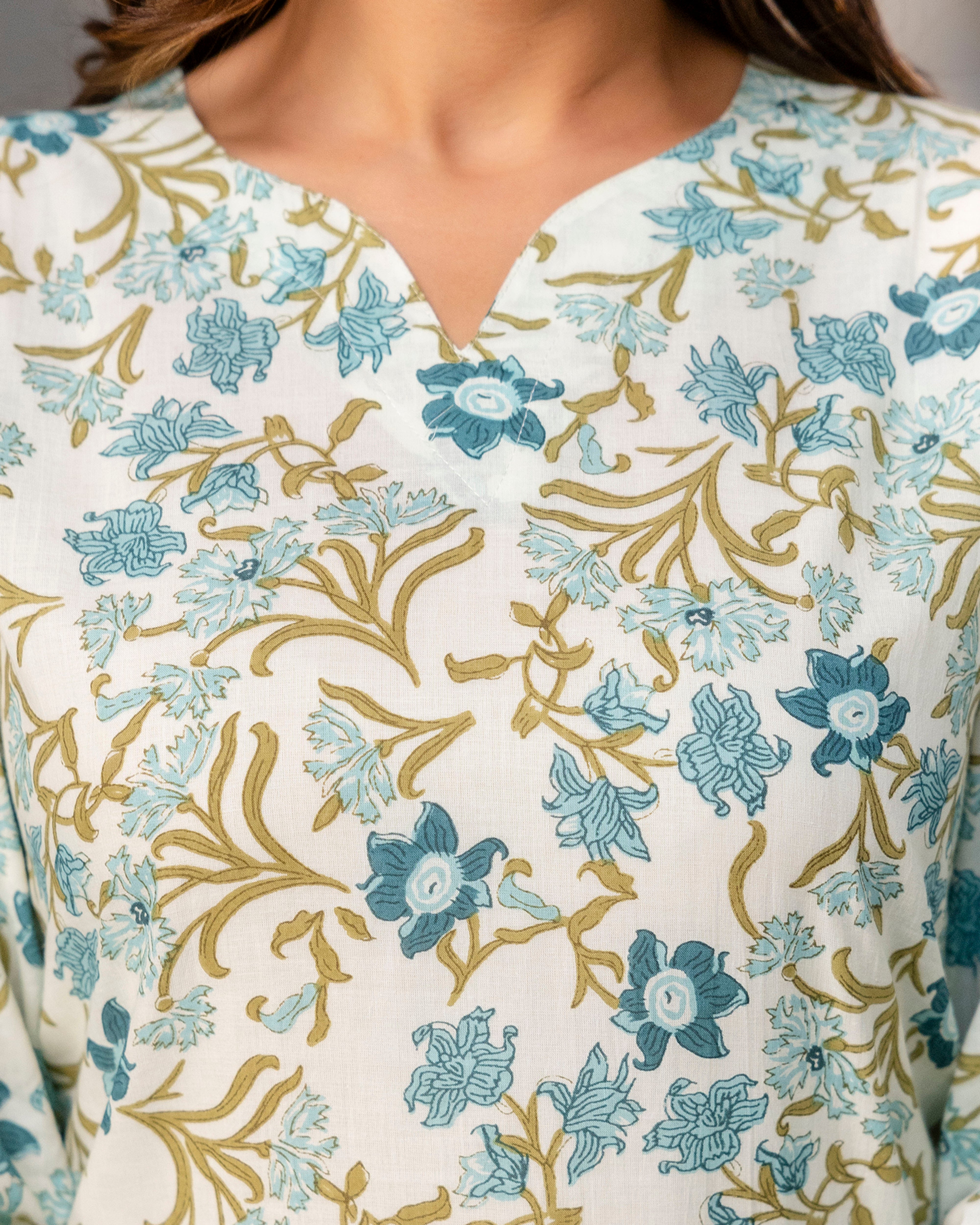 The Azure Garden Short Top