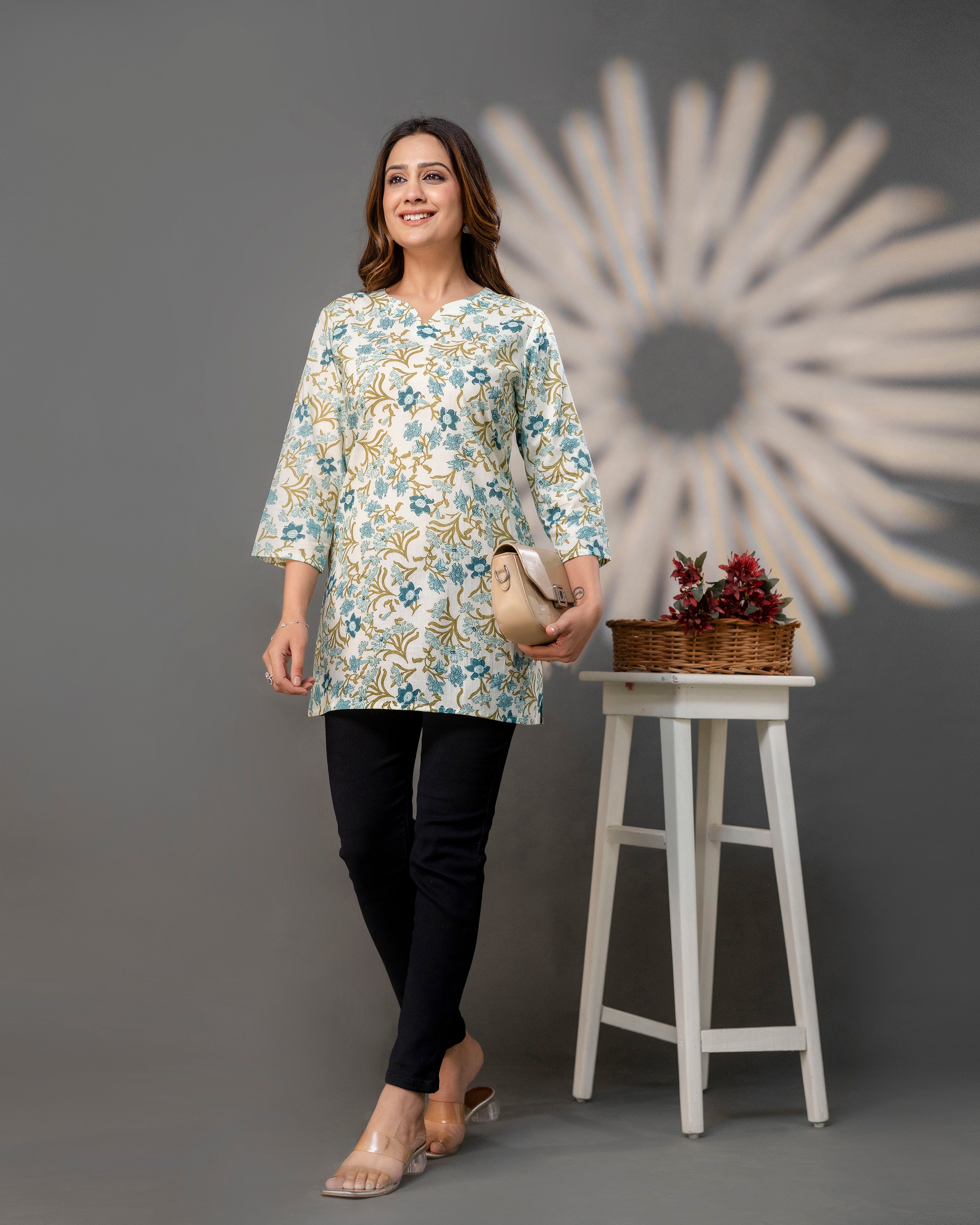 The Azure Garden Short Top