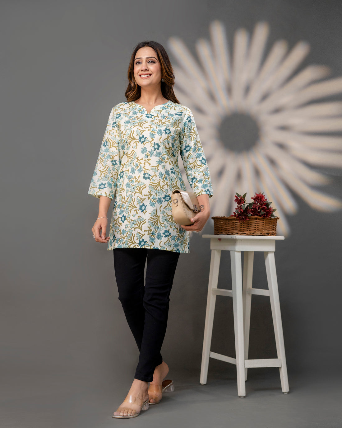 The Azure Garden Short Top