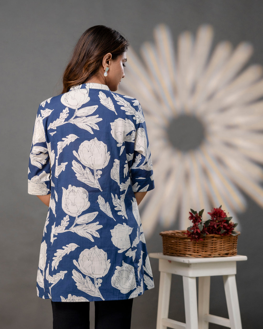 The Indigo Bloom Princess Cut Top