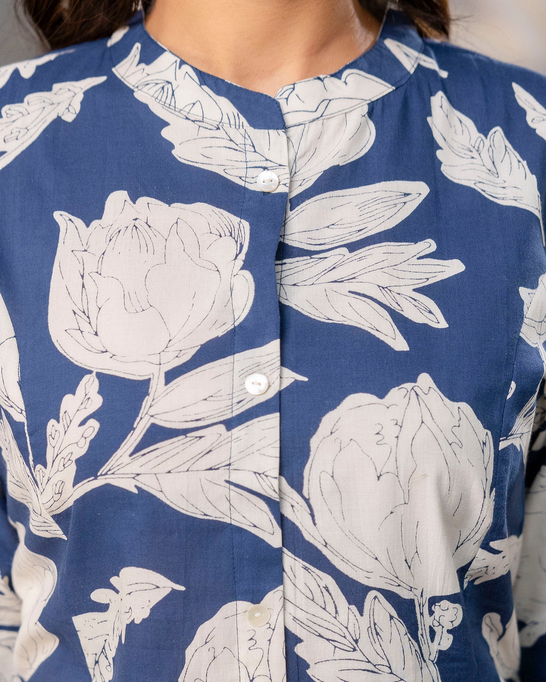 The Indigo Bloom Princess Cut Top