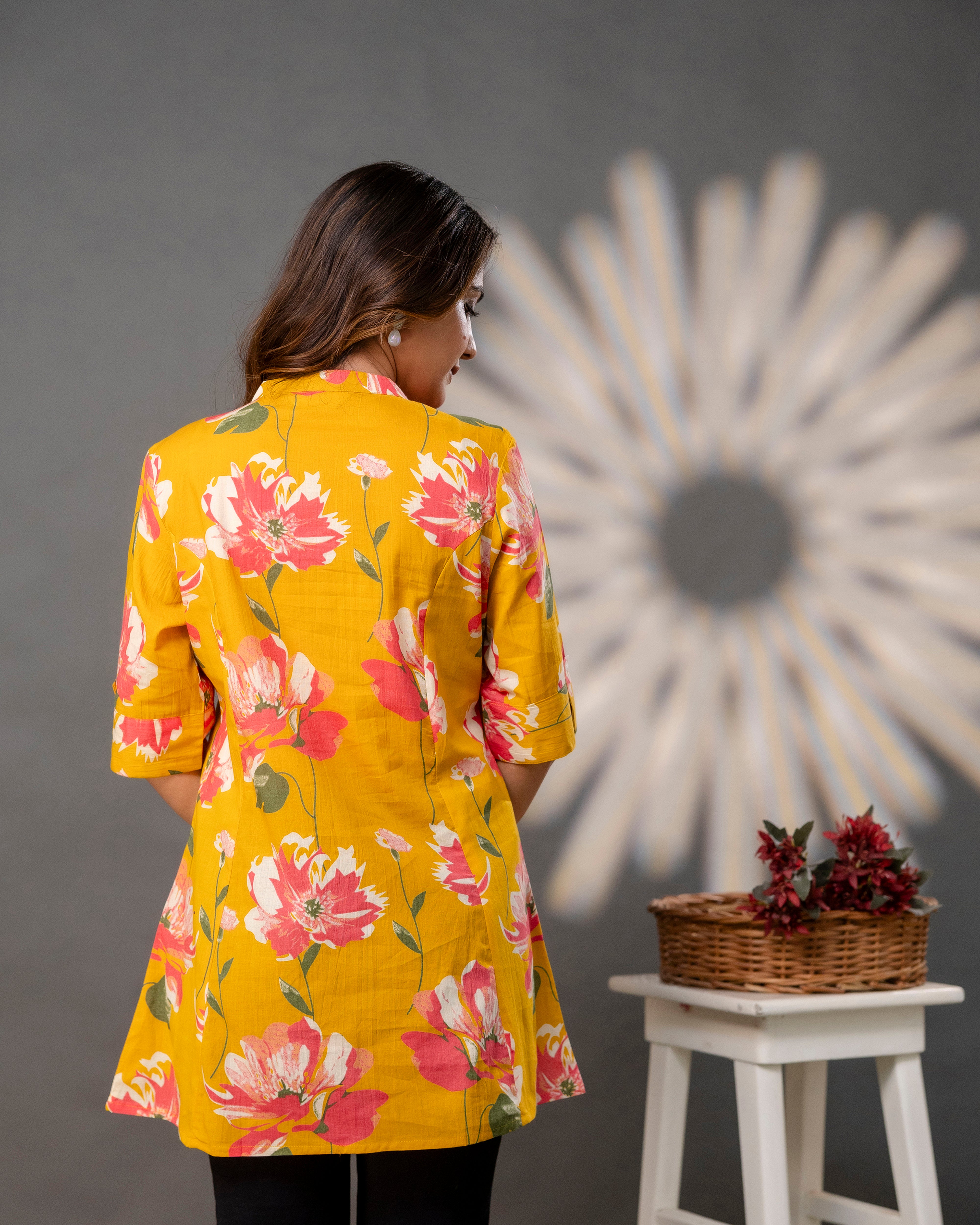 The Sunlit Floral Princess Cut Top