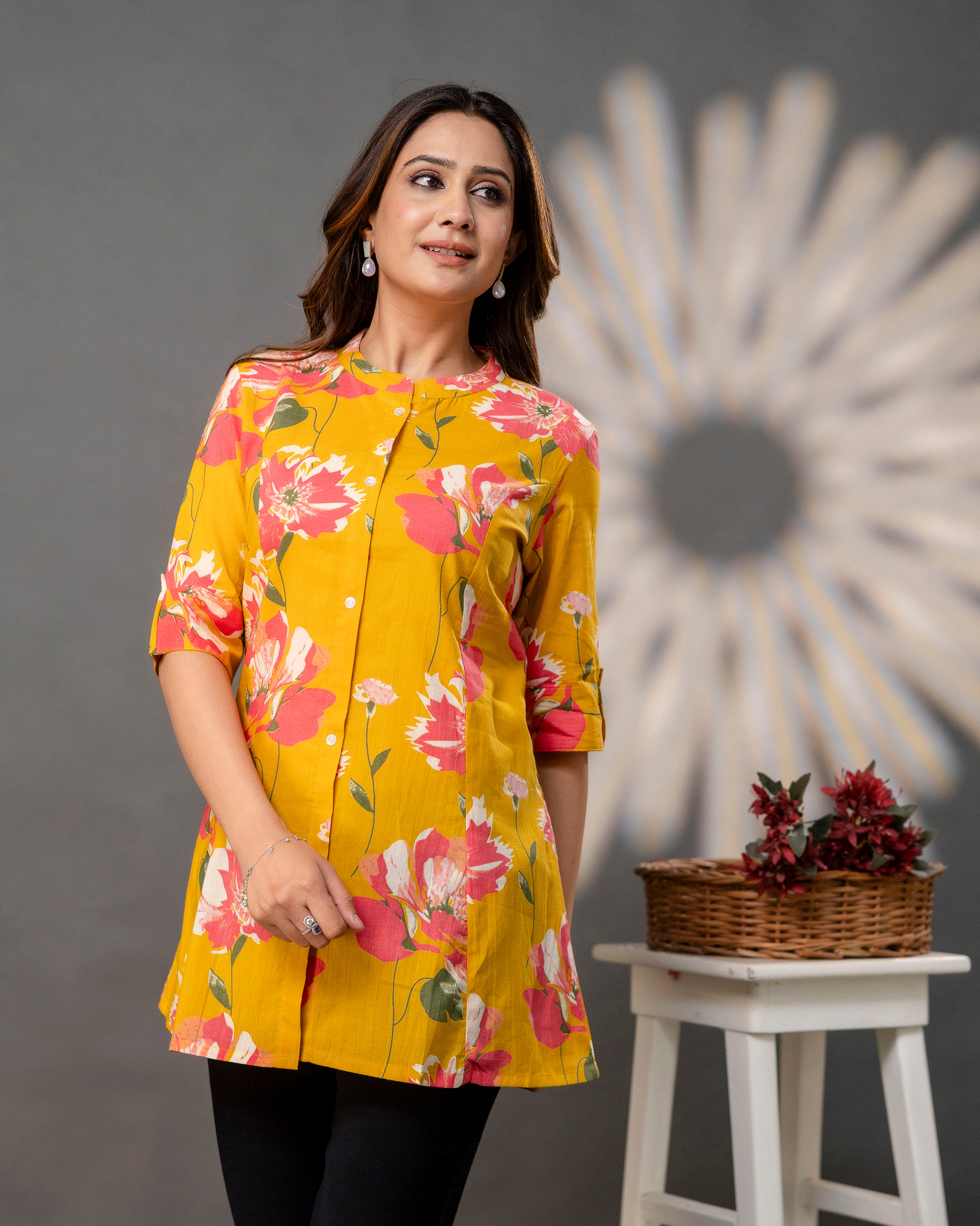 The Sunlit Floral Princess Cut Top