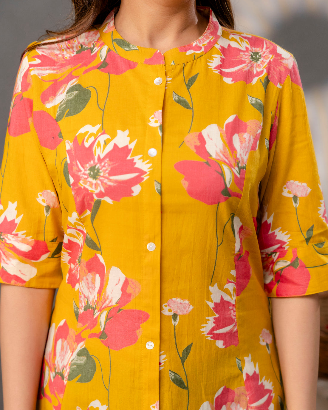 The Sunlit Floral Princess Cut Top