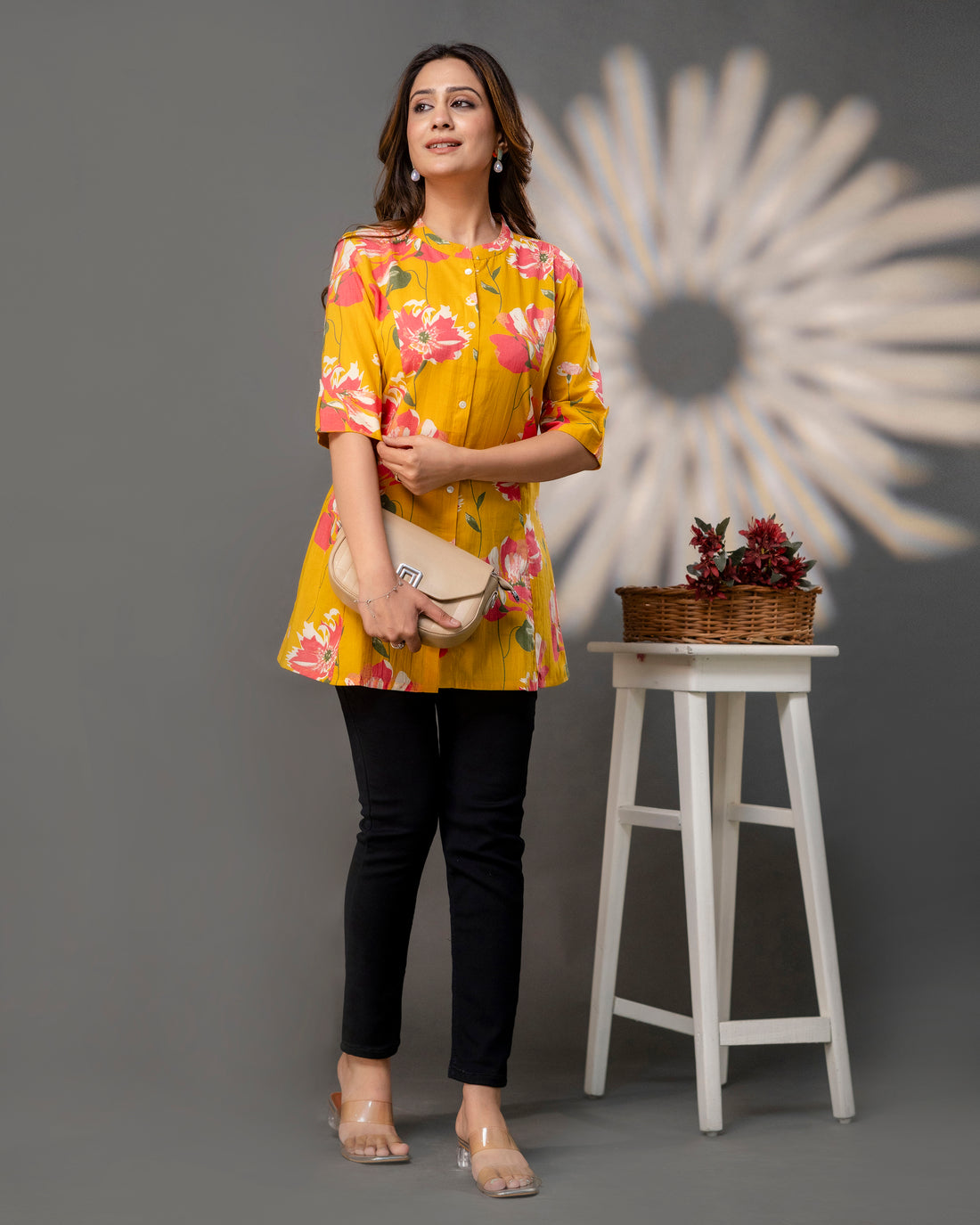 The Sunlit Floral Princess Cut Top