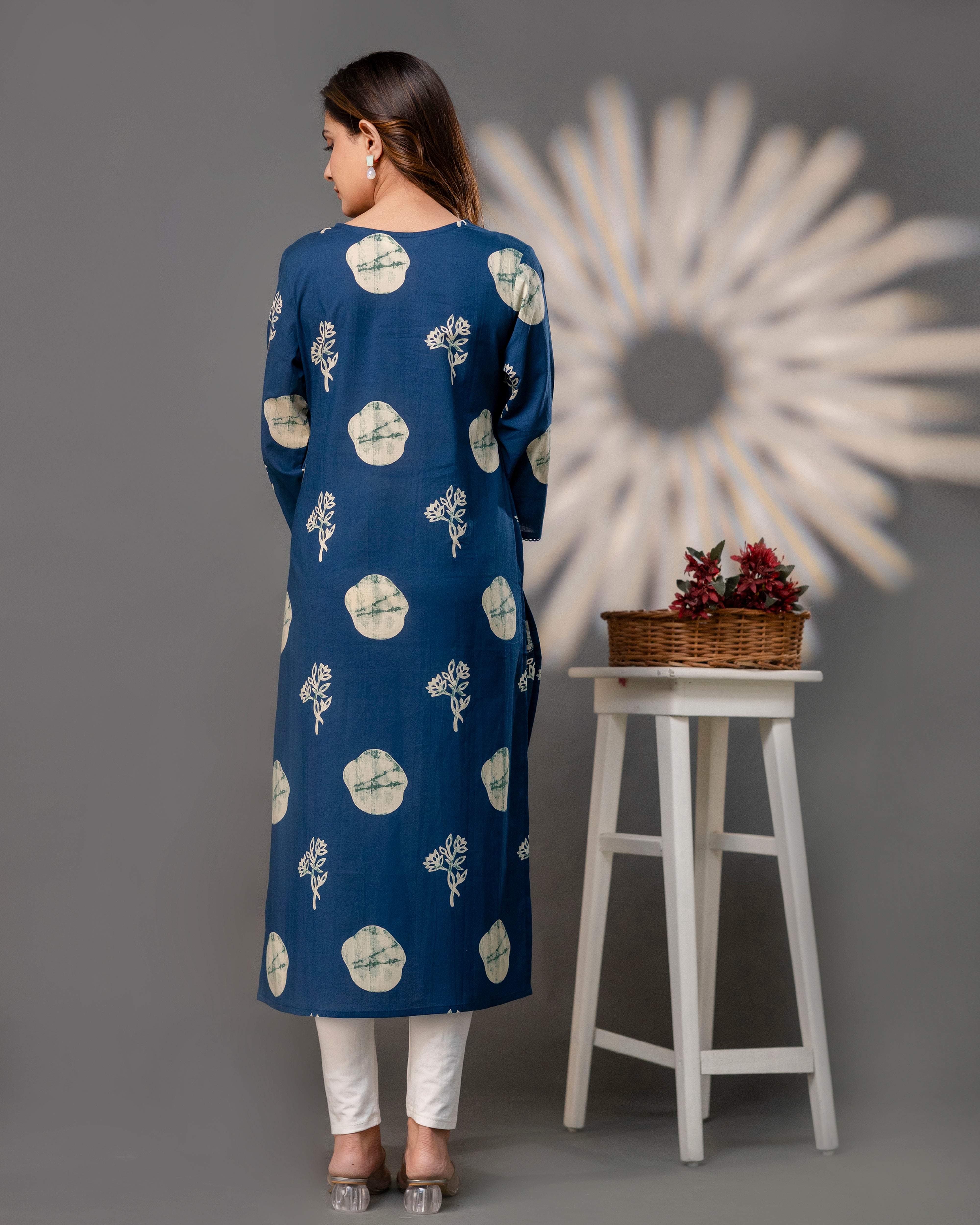 The  Indigo Polka Angrakha Kurta