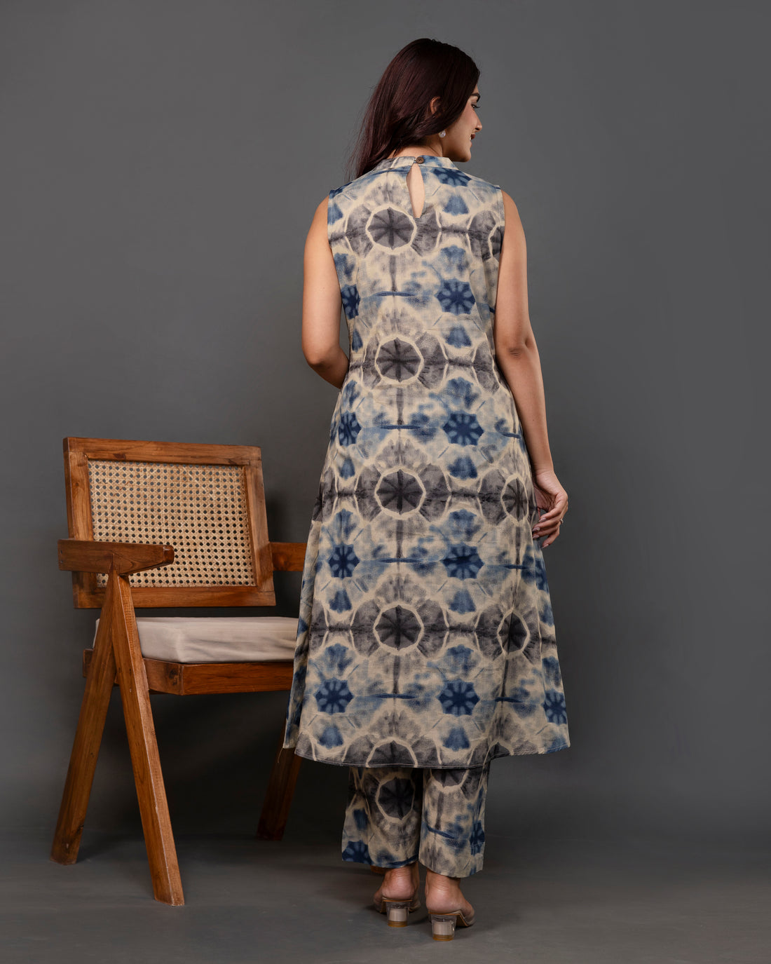 Nirvaana ShiboriGlow Sleeveless A-Line Co-ord Set