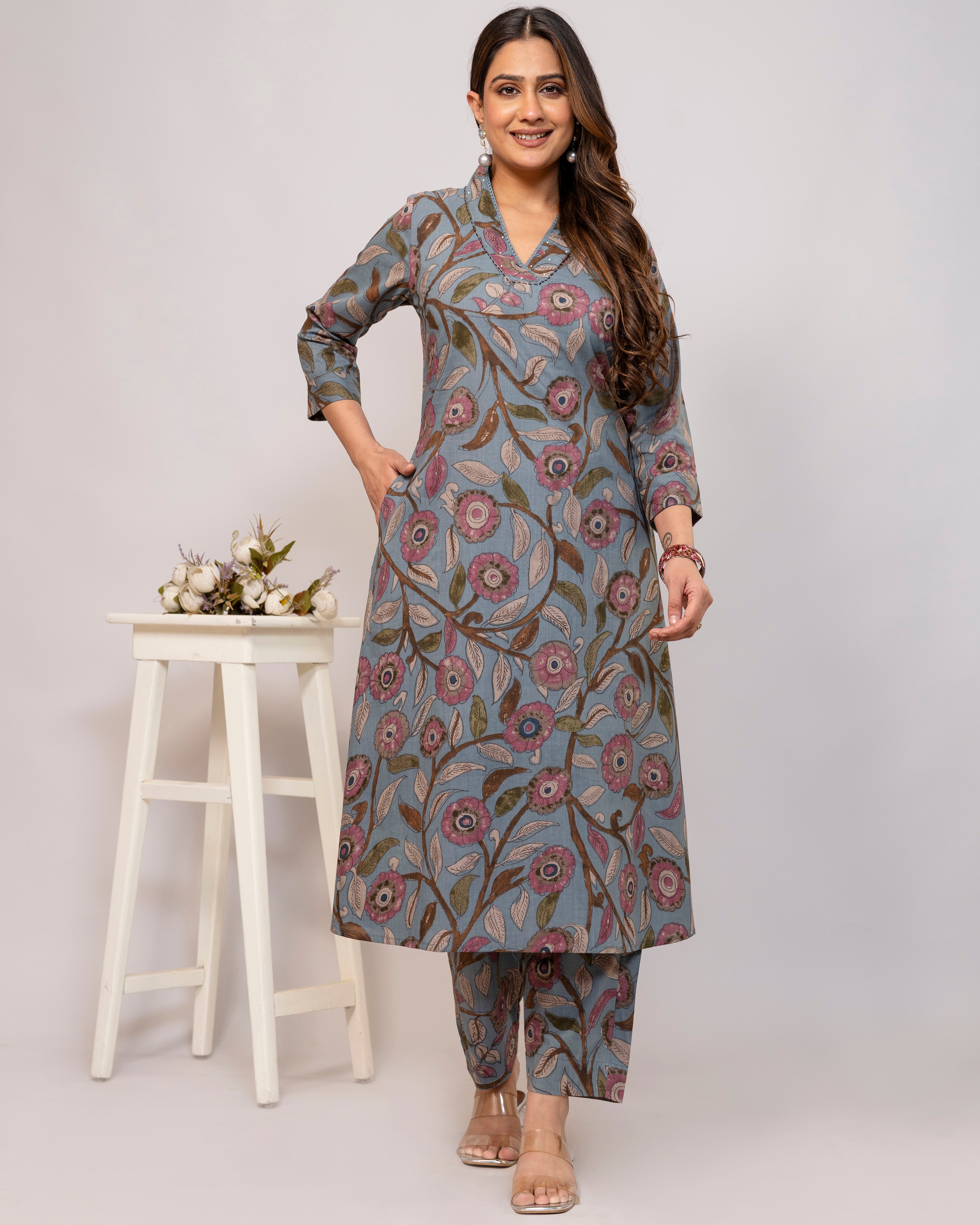 The 'Indira' Indigo Shibori Cord Set