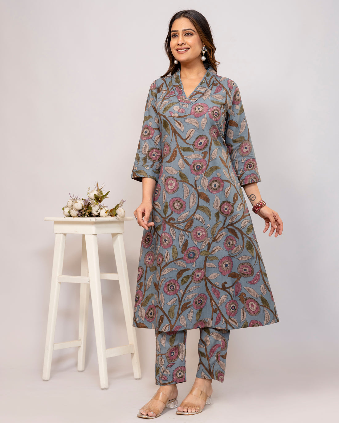 The 'Indira' Indigo Shibori Cord Set