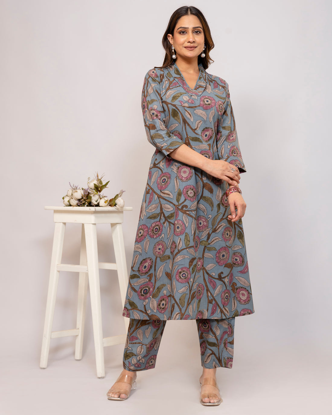 The 'Indira' Indigo Shibori Cord Set