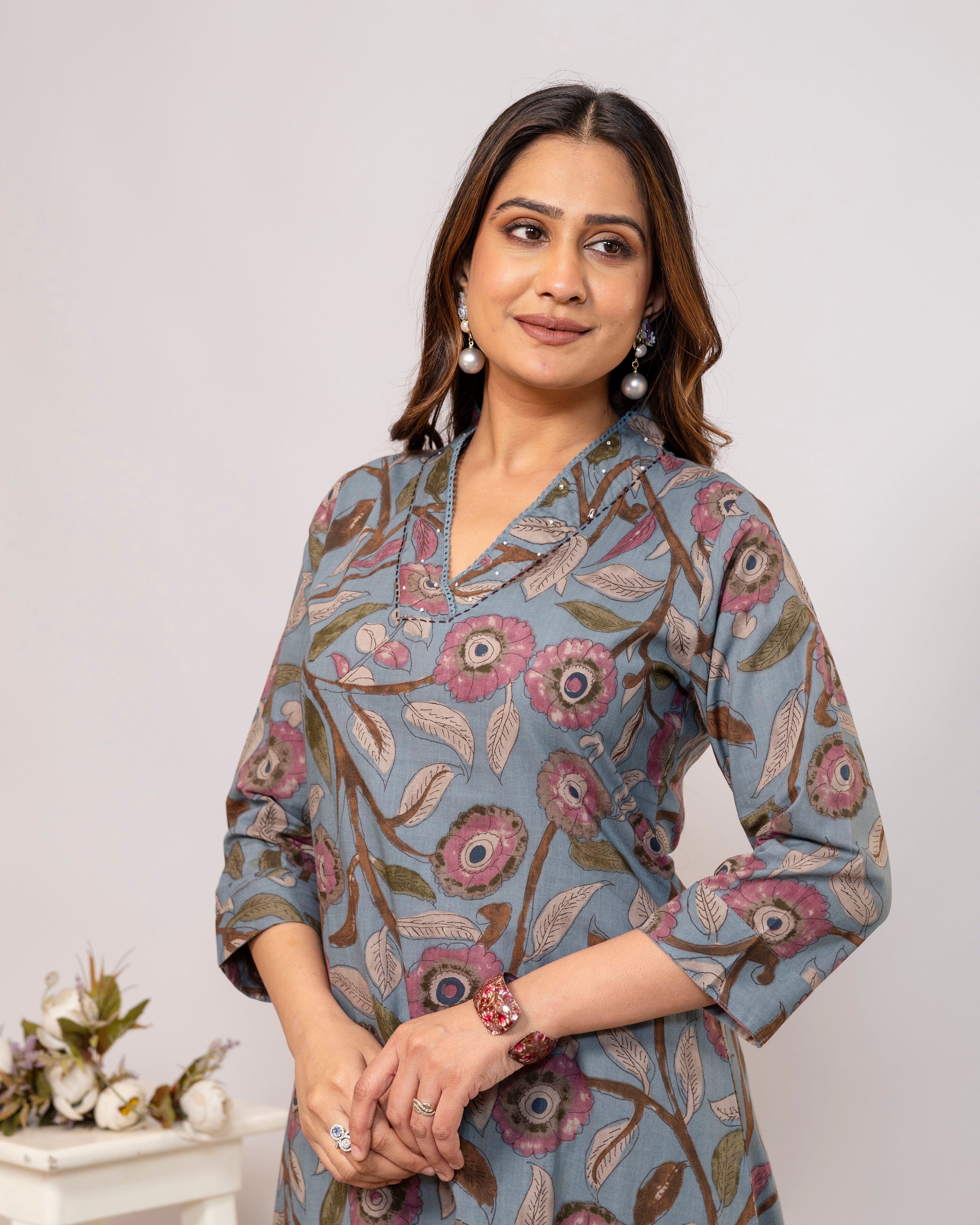 The 'Indira' Indigo Shibori Cord Set