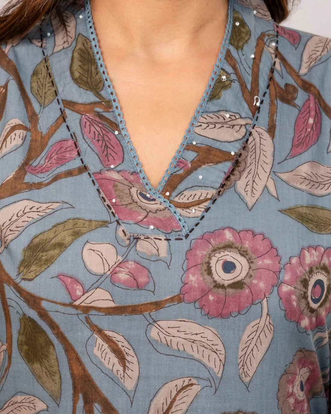 The 'Indira' Indigo Shibori Cord Set