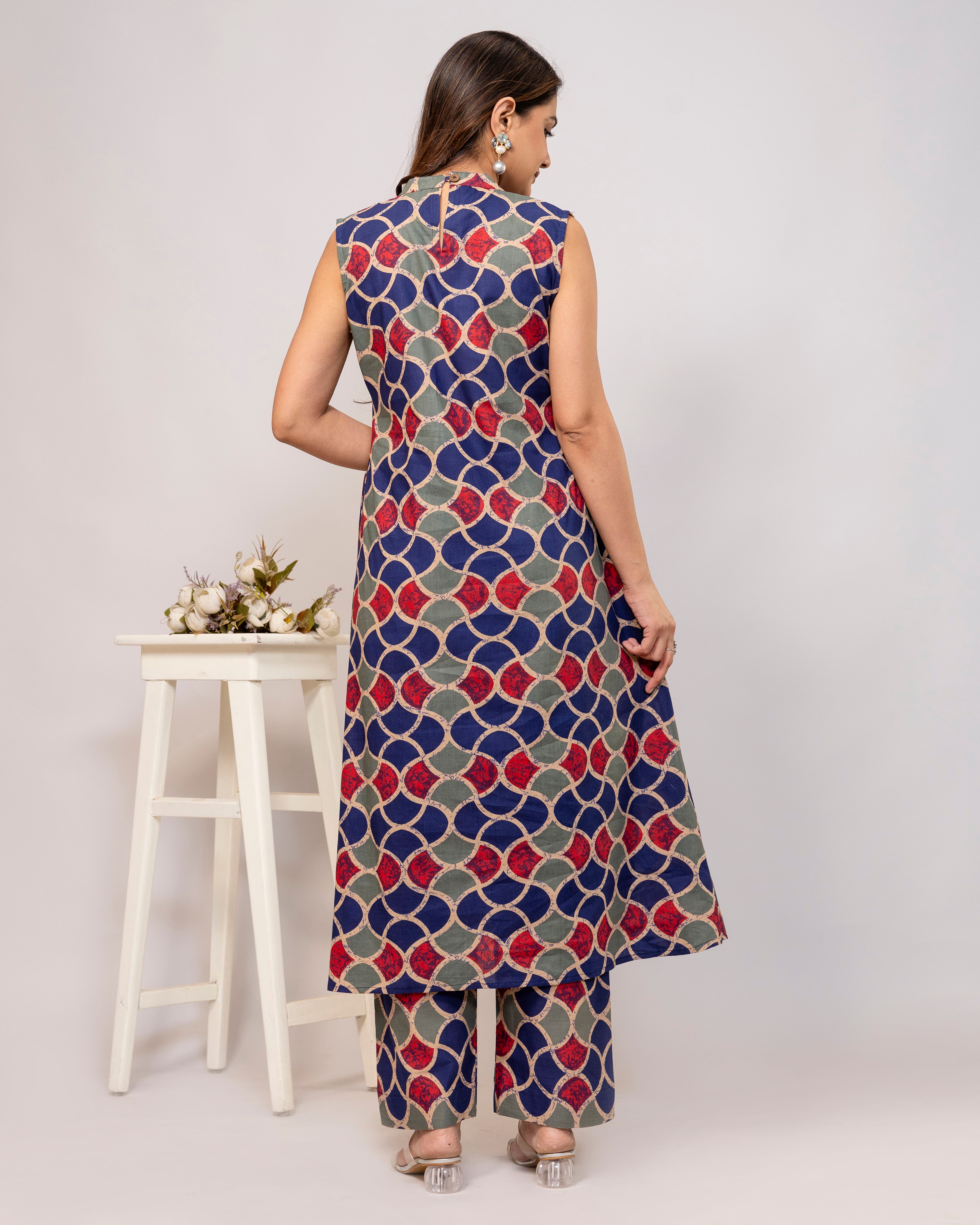 Aurelia GeoFlow Sleeveless A-Line Co-ord Set