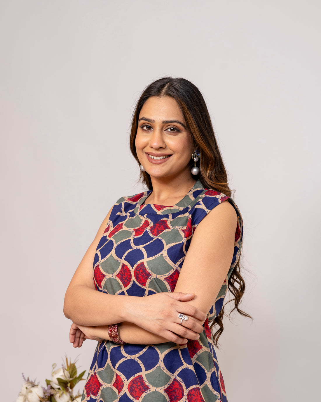 Aurelia GeoFlow Sleeveless A-Line Co-ord Set