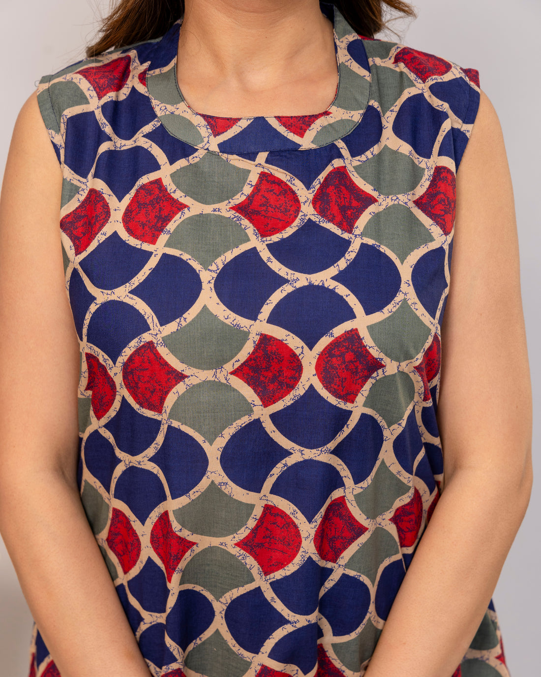 Aurelia GeoFlow Sleeveless A-Line Co-ord Set