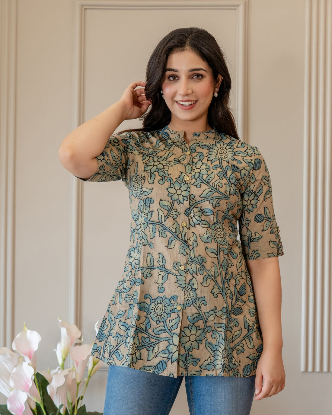 Mrittika Pure Cotton Kalamkari Short Top