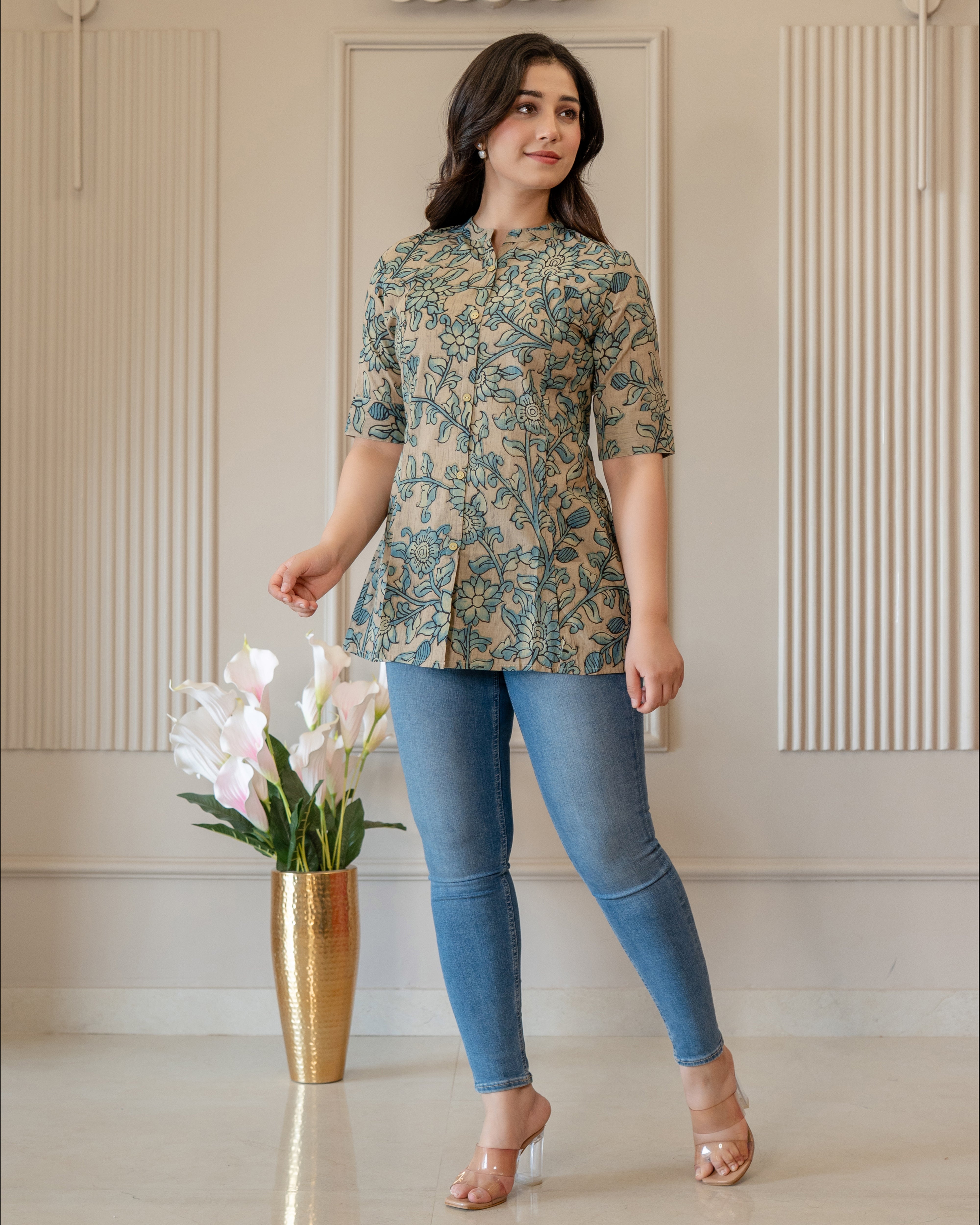 Mrittika Pure Cotton Kalamkari Short Top