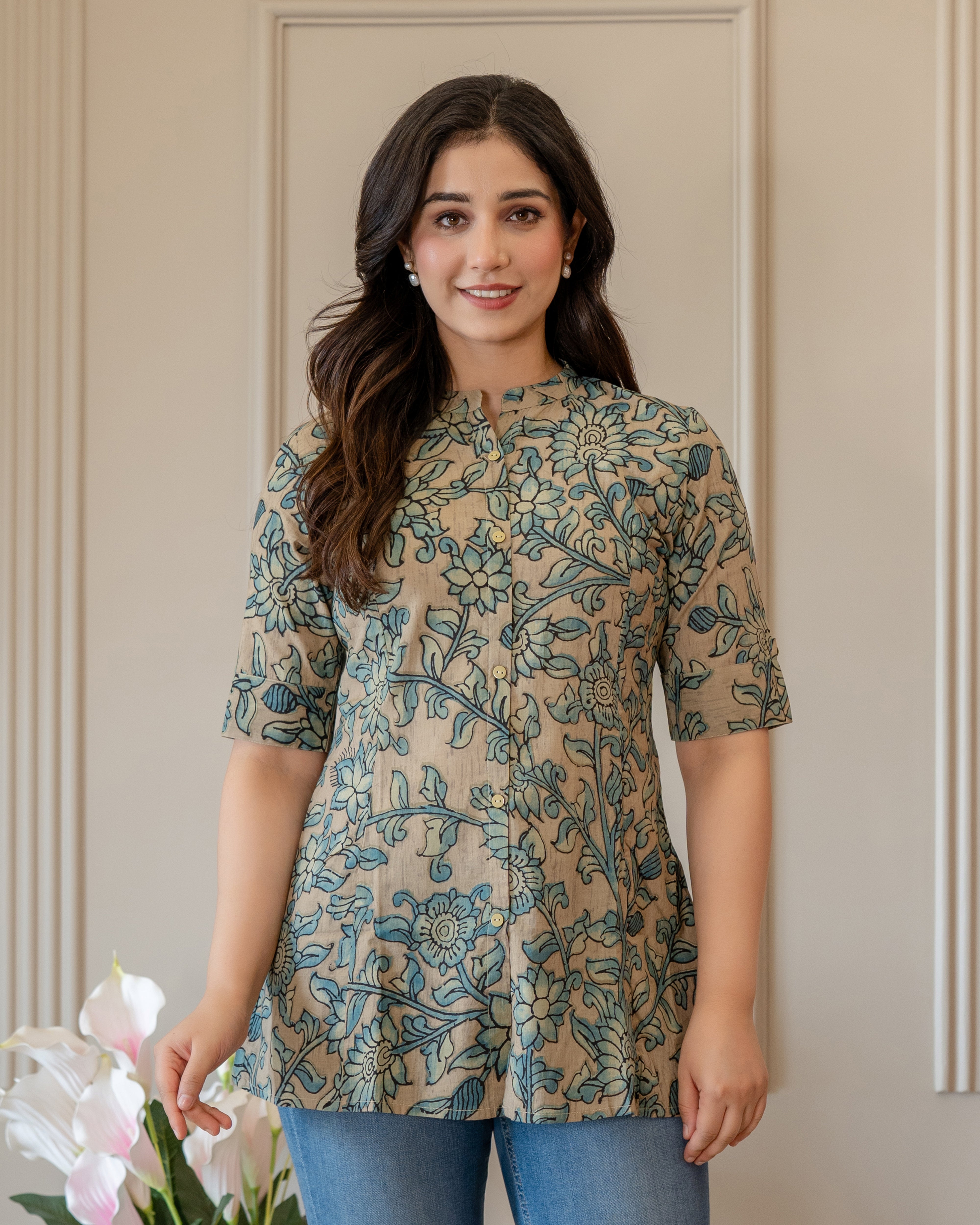 Mrittika Pure Cotton Kalamkari Short Top