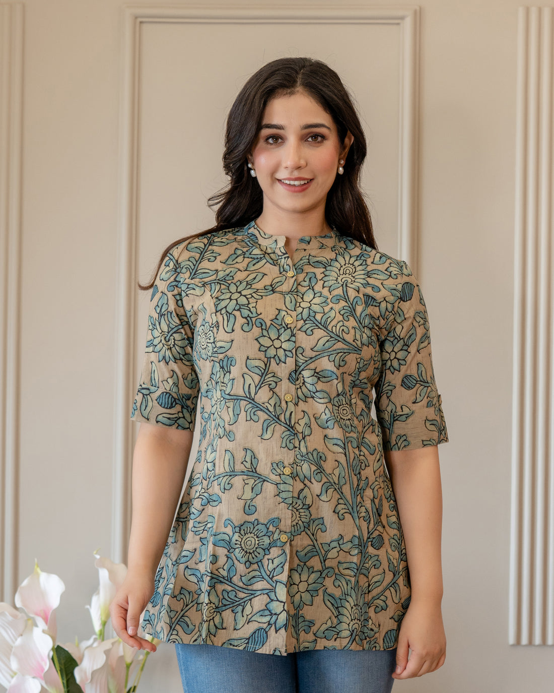 Mrittika Pure Cotton Kalamkari Short Top