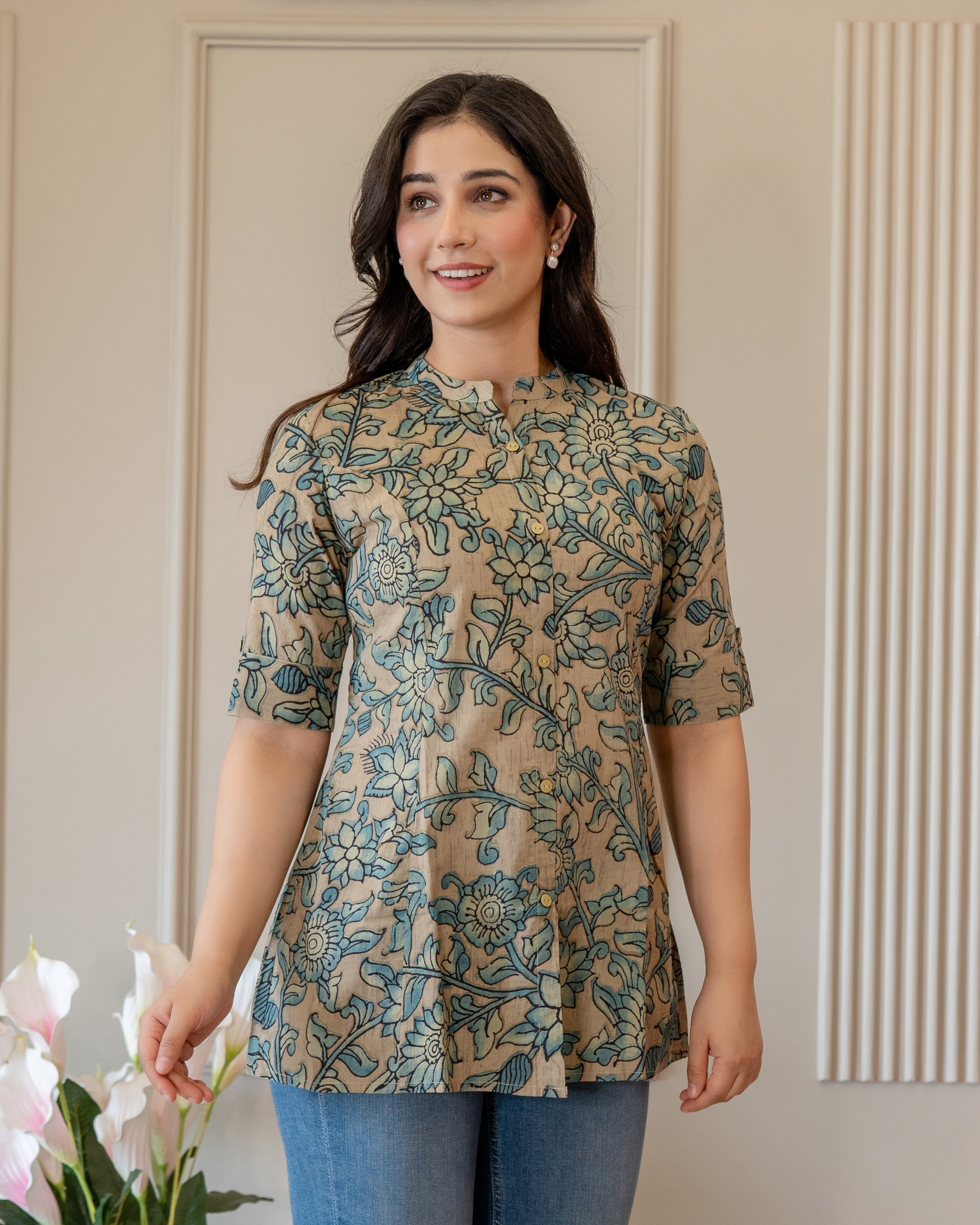 Mrittika Pure Cotton Kalamkari Short Top