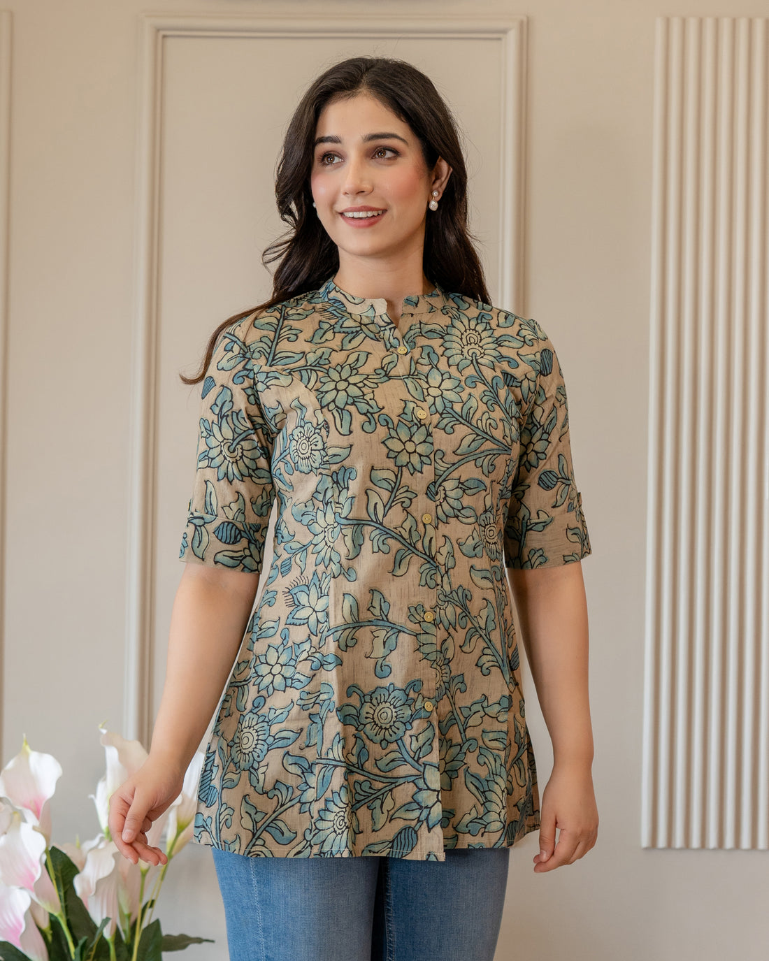 Mrittika Pure Cotton Kalamkari Short Top