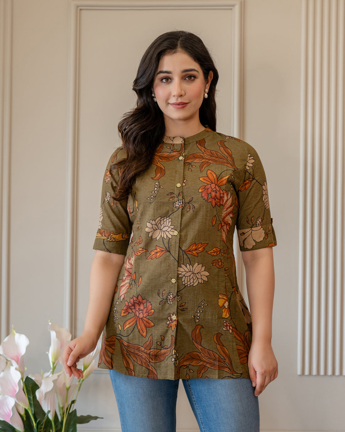 Haritima Pure Cotton Kalamkari Short Top