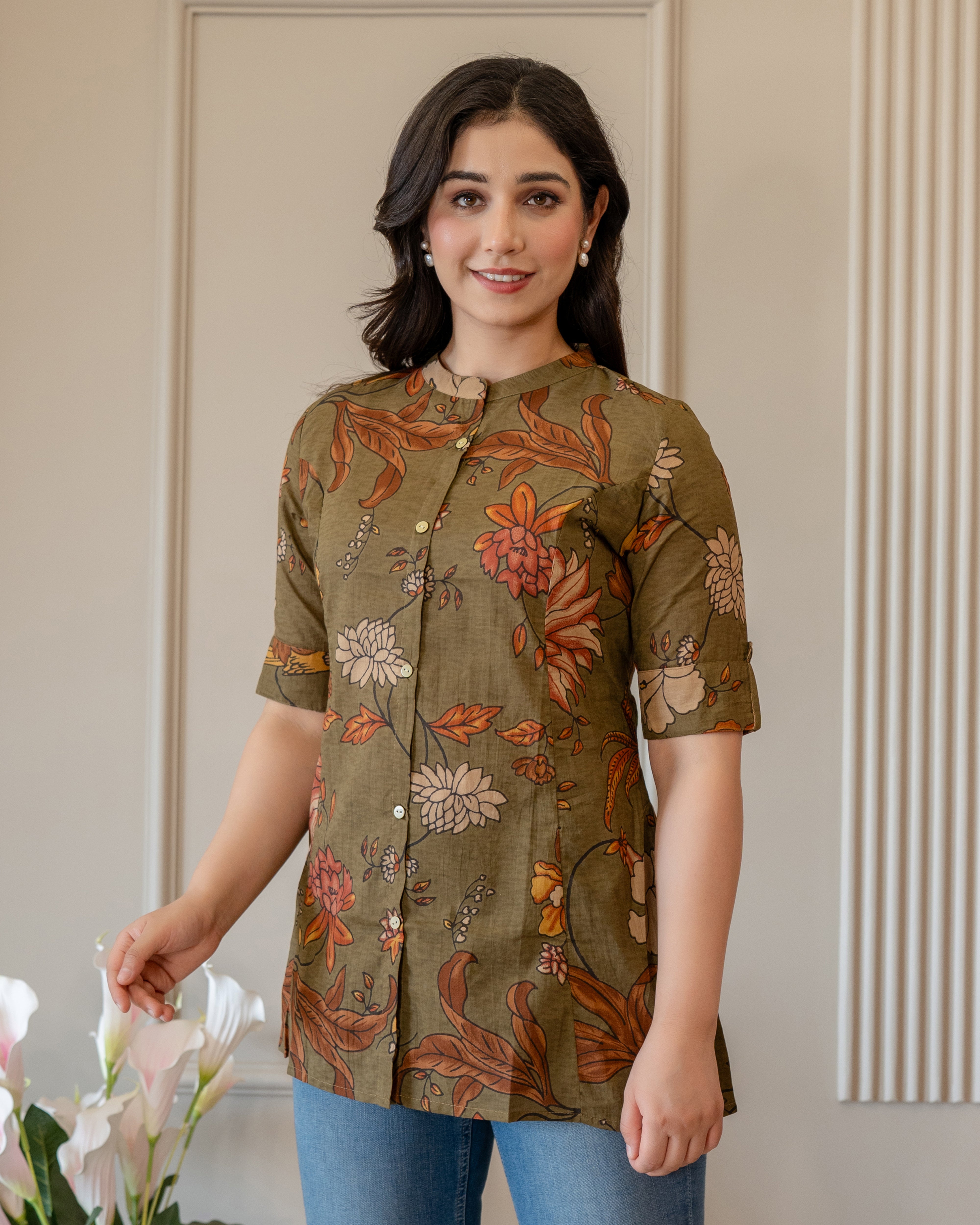 Haritima Pure Cotton Kalamkari Short Top