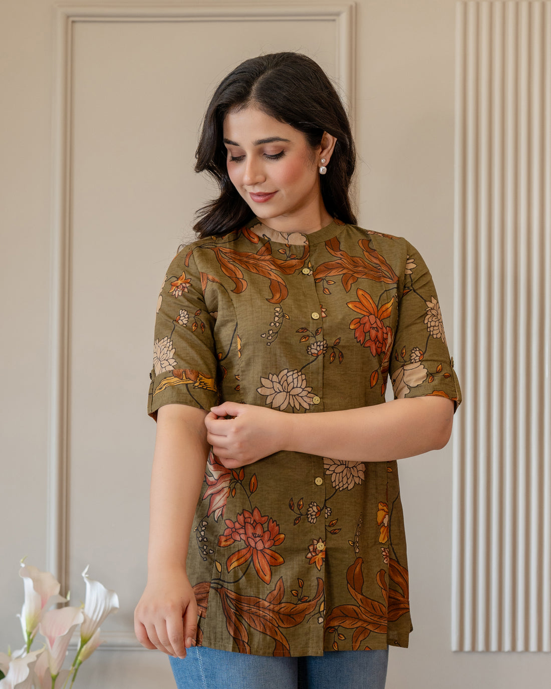Haritima Pure Cotton Kalamkari Short Top