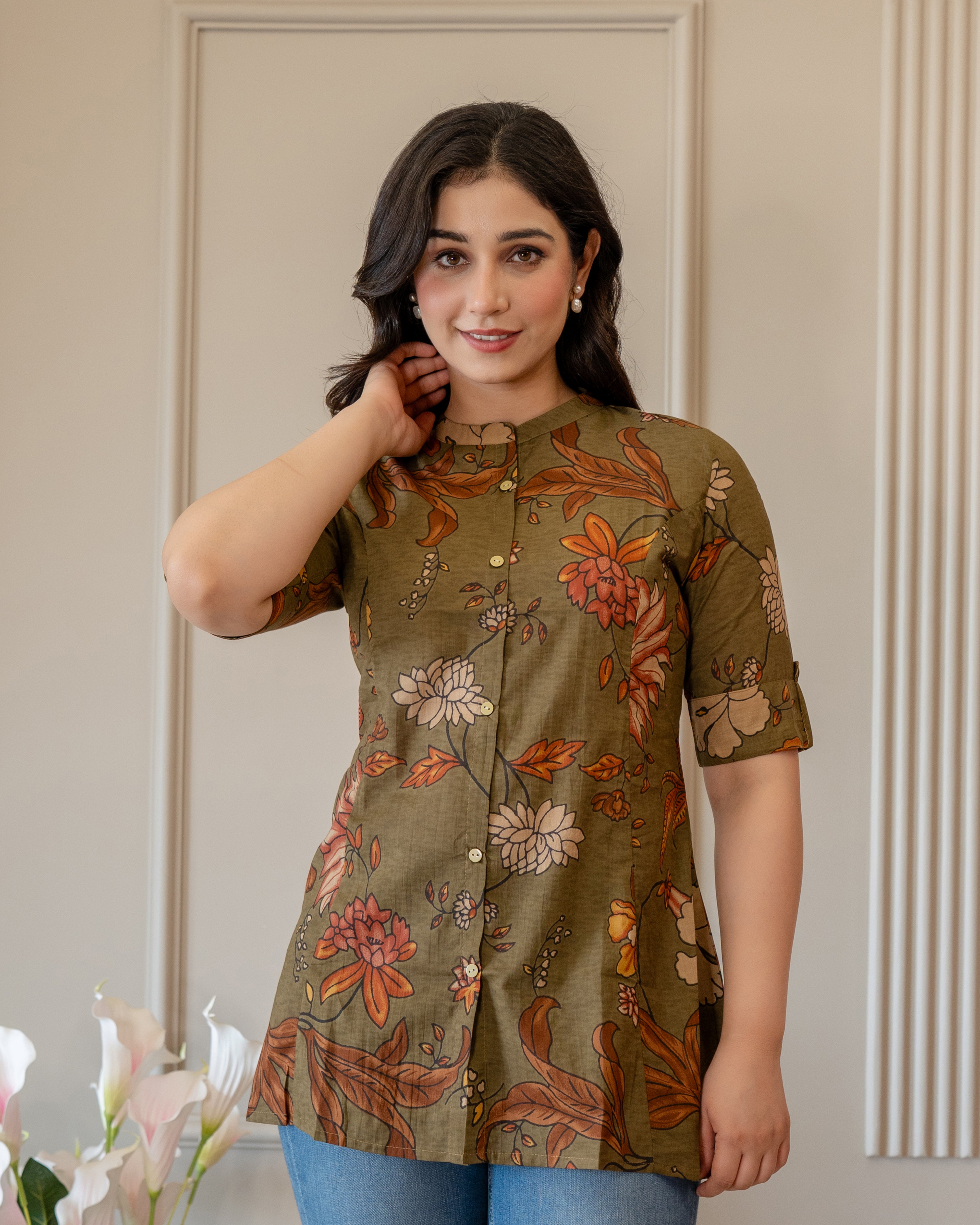 Haritima Pure Cotton Kalamkari Short Top