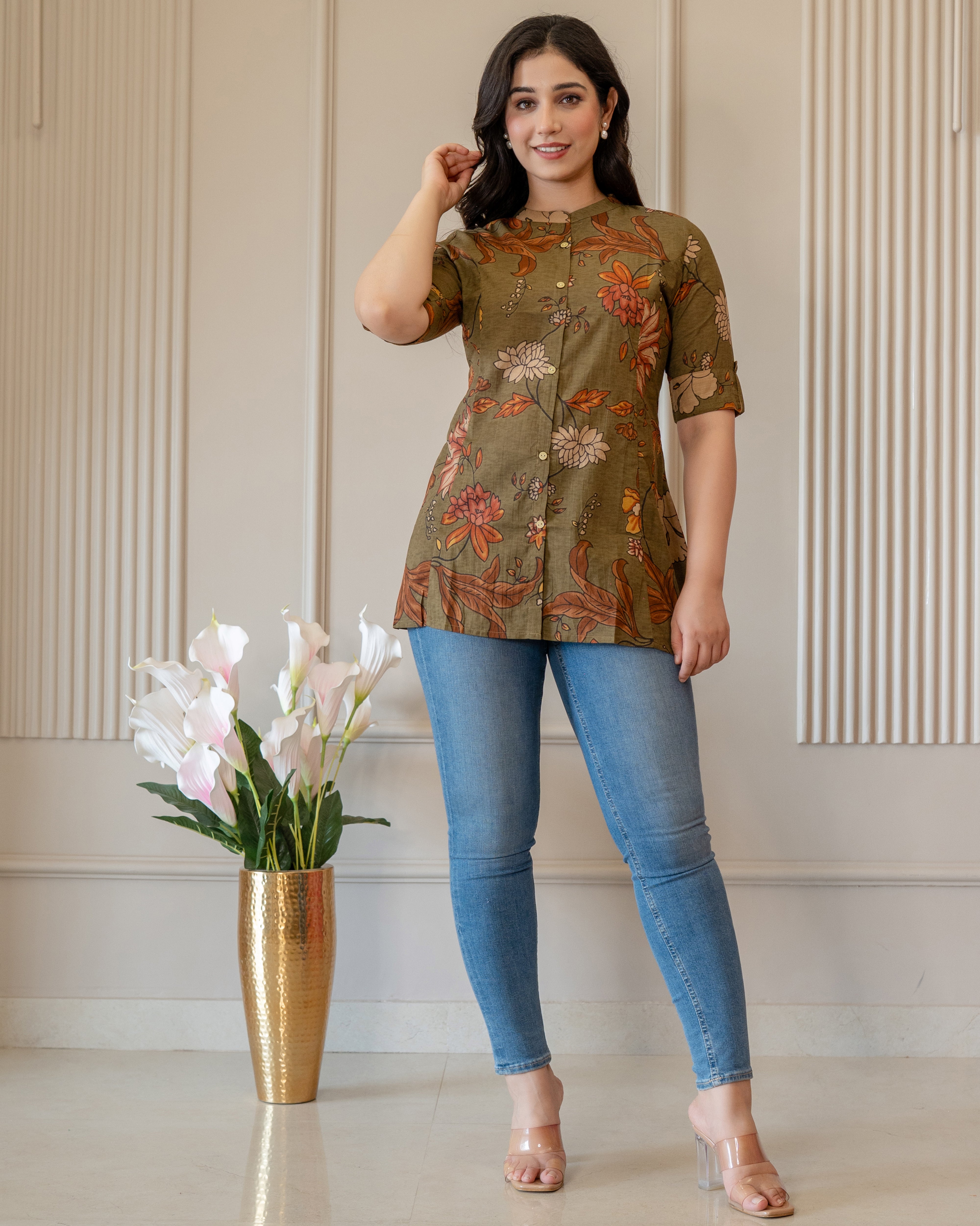 Haritima Pure Cotton Kalamkari Short Top