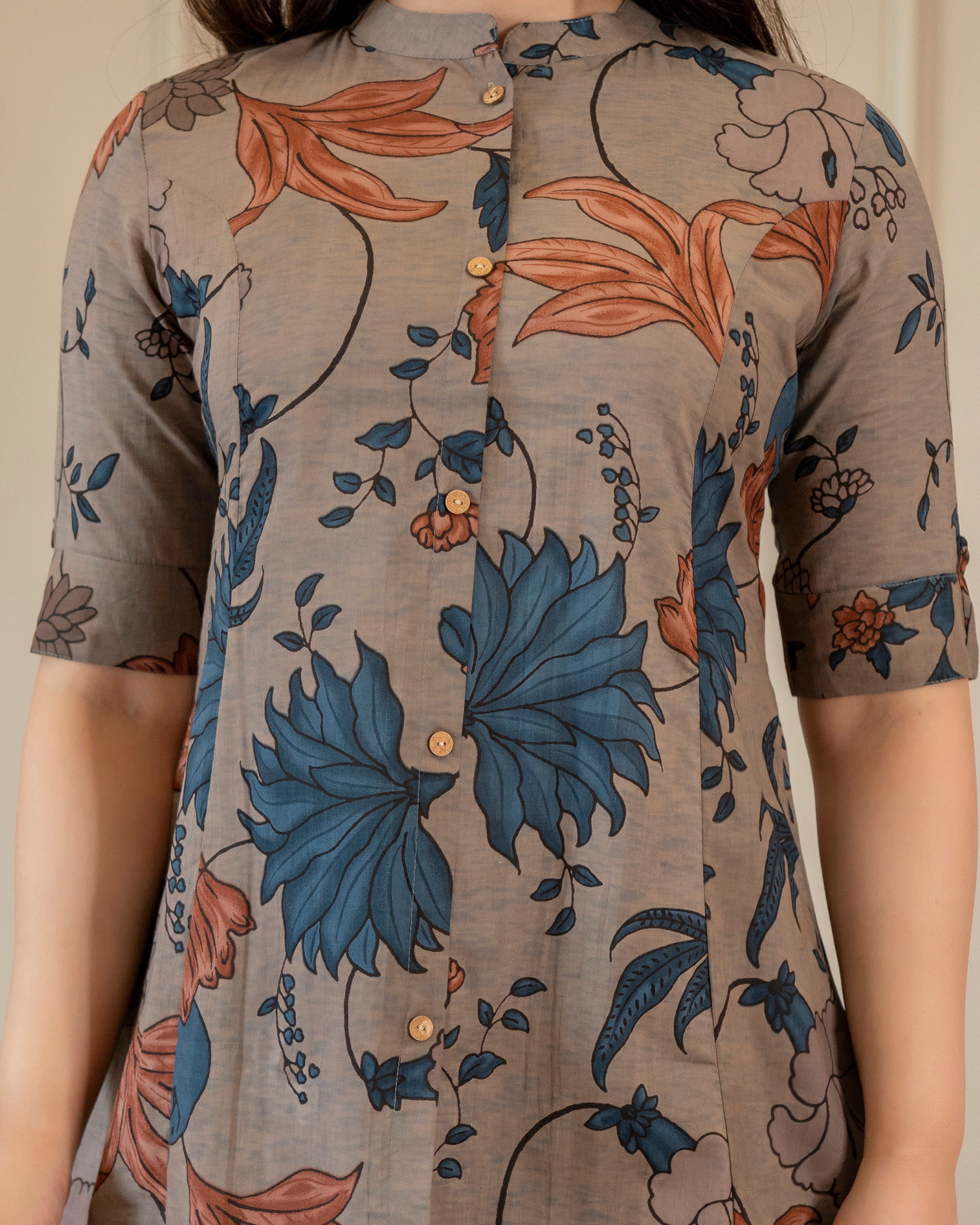 Aakruti Pure Cotton Kalamkari Short Top