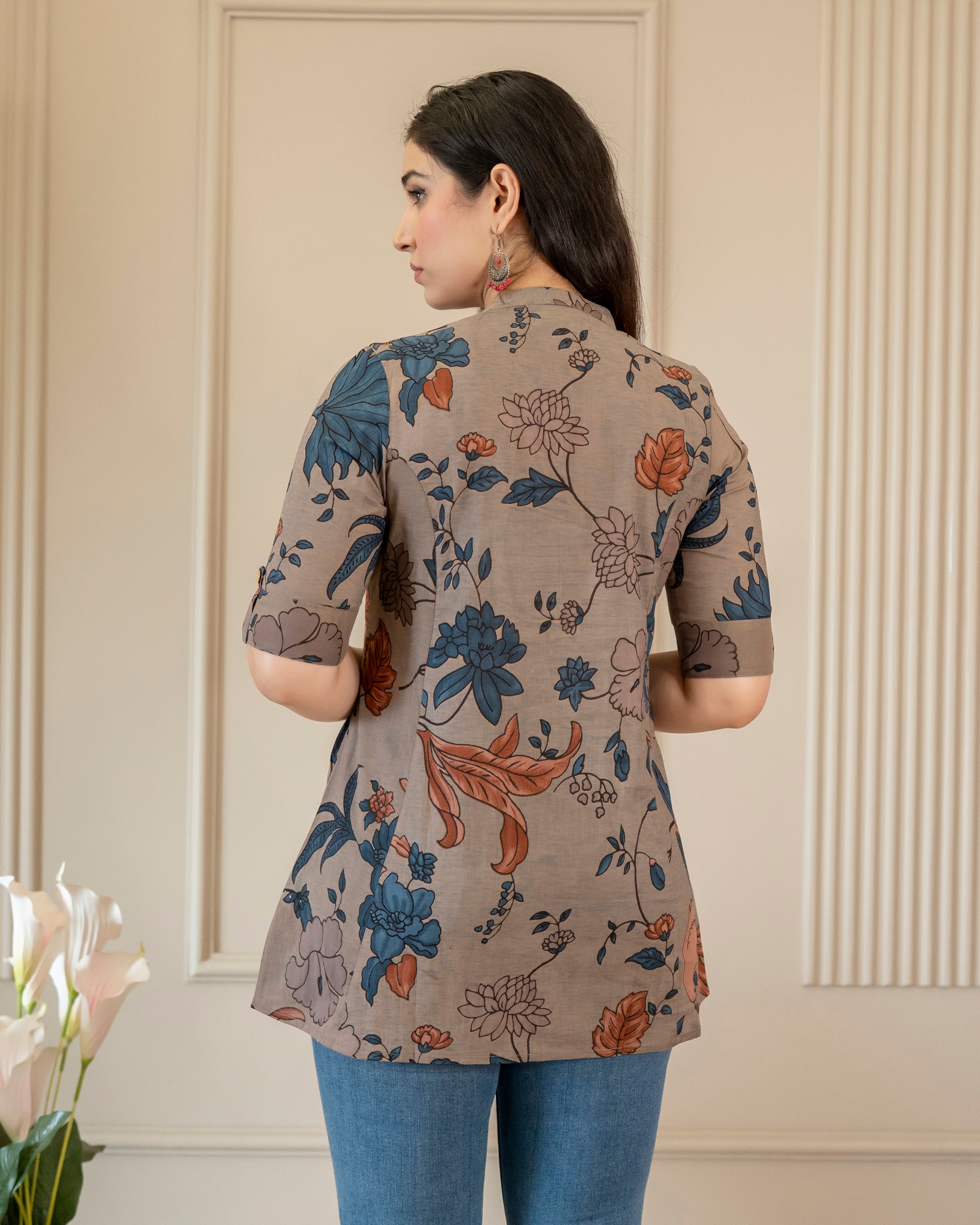 Aakruti Pure Cotton Kalamkari Short Top