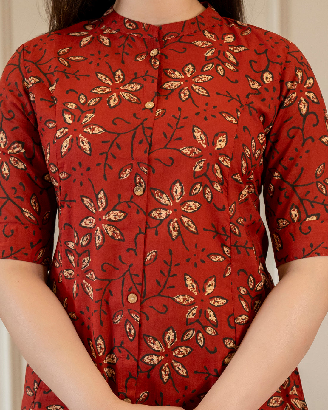 Rangini  Pure Cotton Ajrakh Short Top