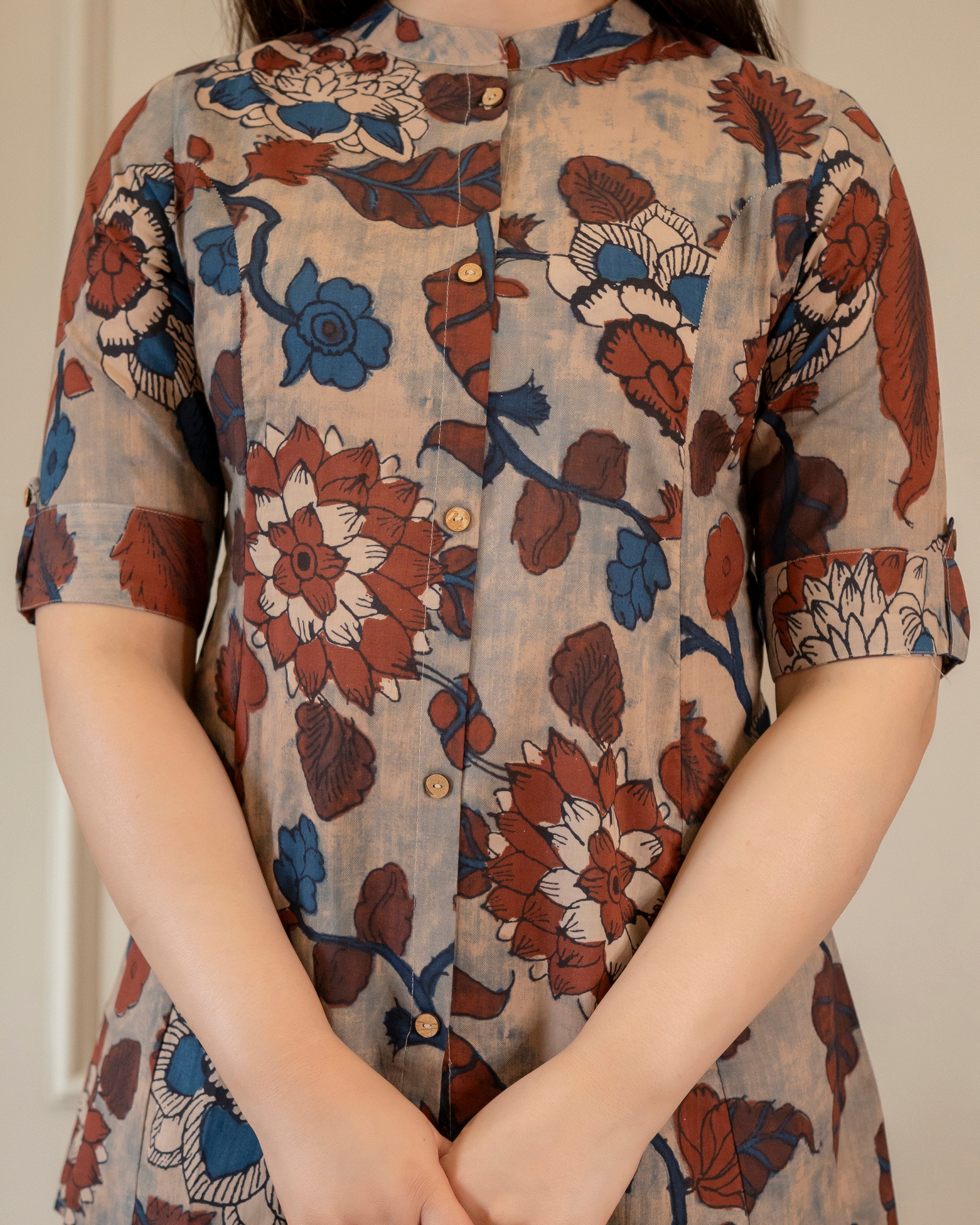 Anindita Pure Cotton Kalamkari Short Top