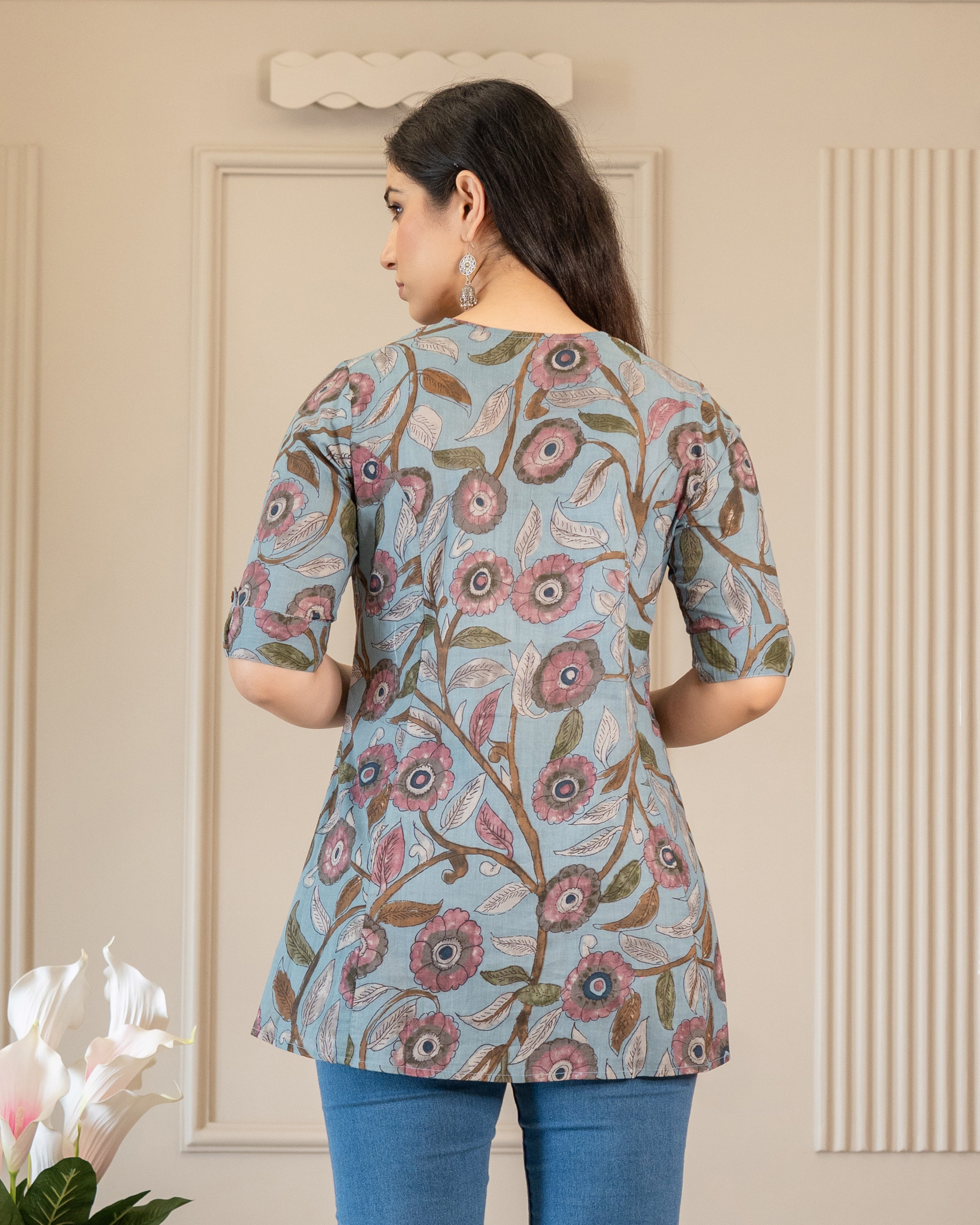 Niharika Pure Cotton Kalamkari Short Top
