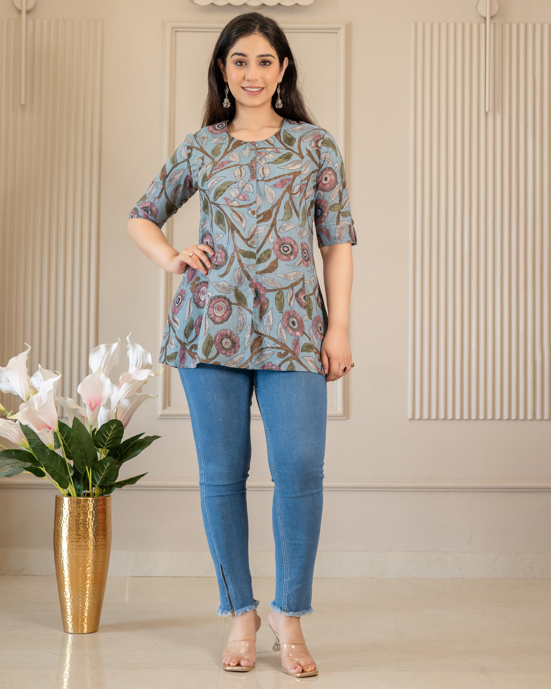 Niharika Pure Cotton Kalamkari Short Top