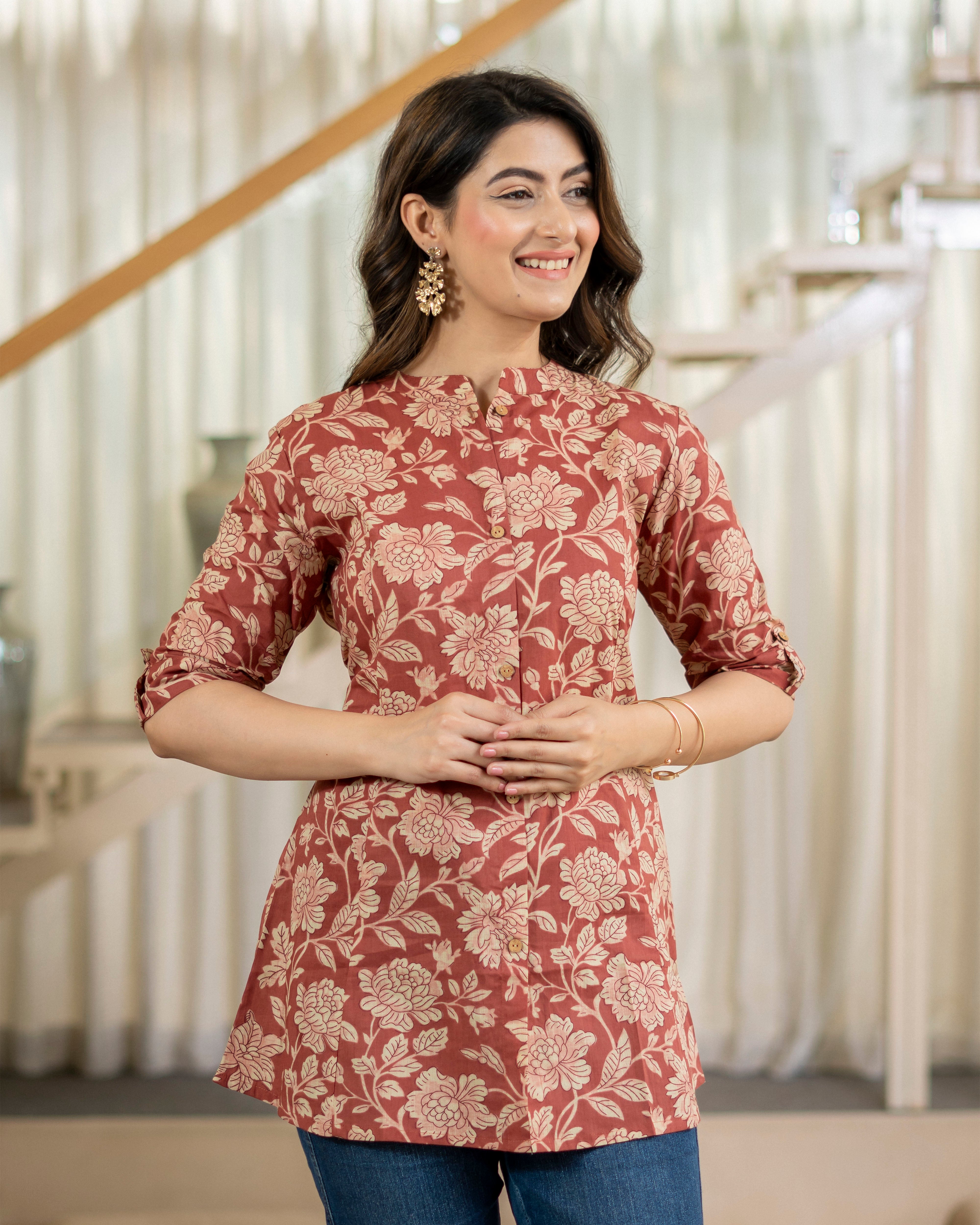 Madhavi Pure Cotton Short Top