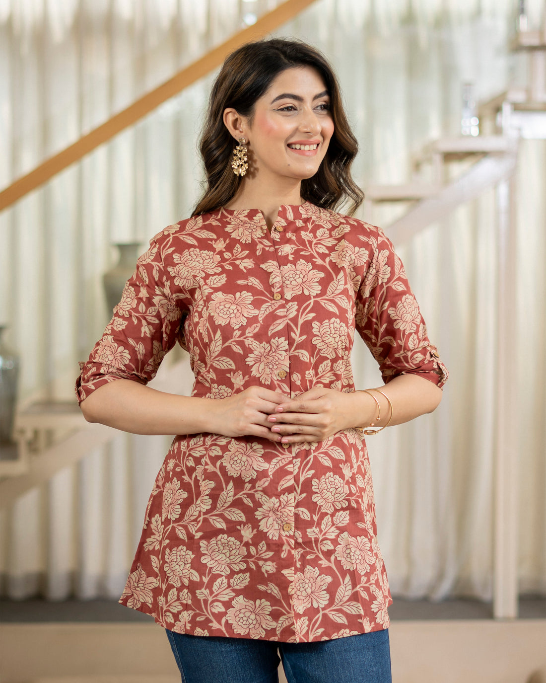 Madhavi Pure Cotton Short Top