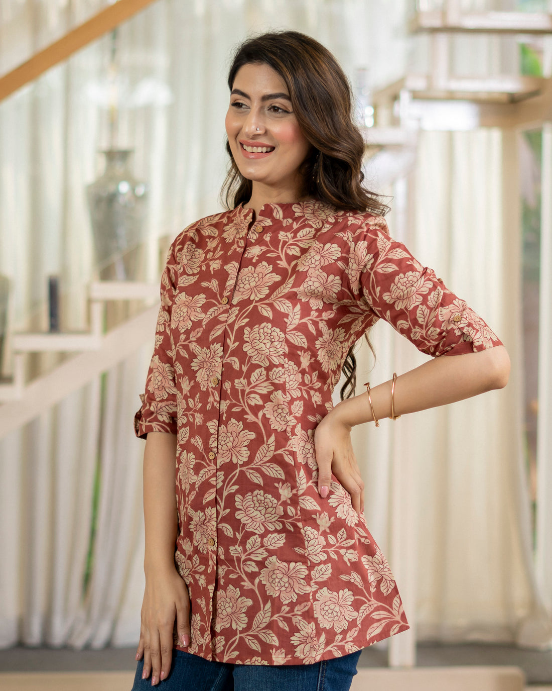 Madhavi Pure Cotton Short Top