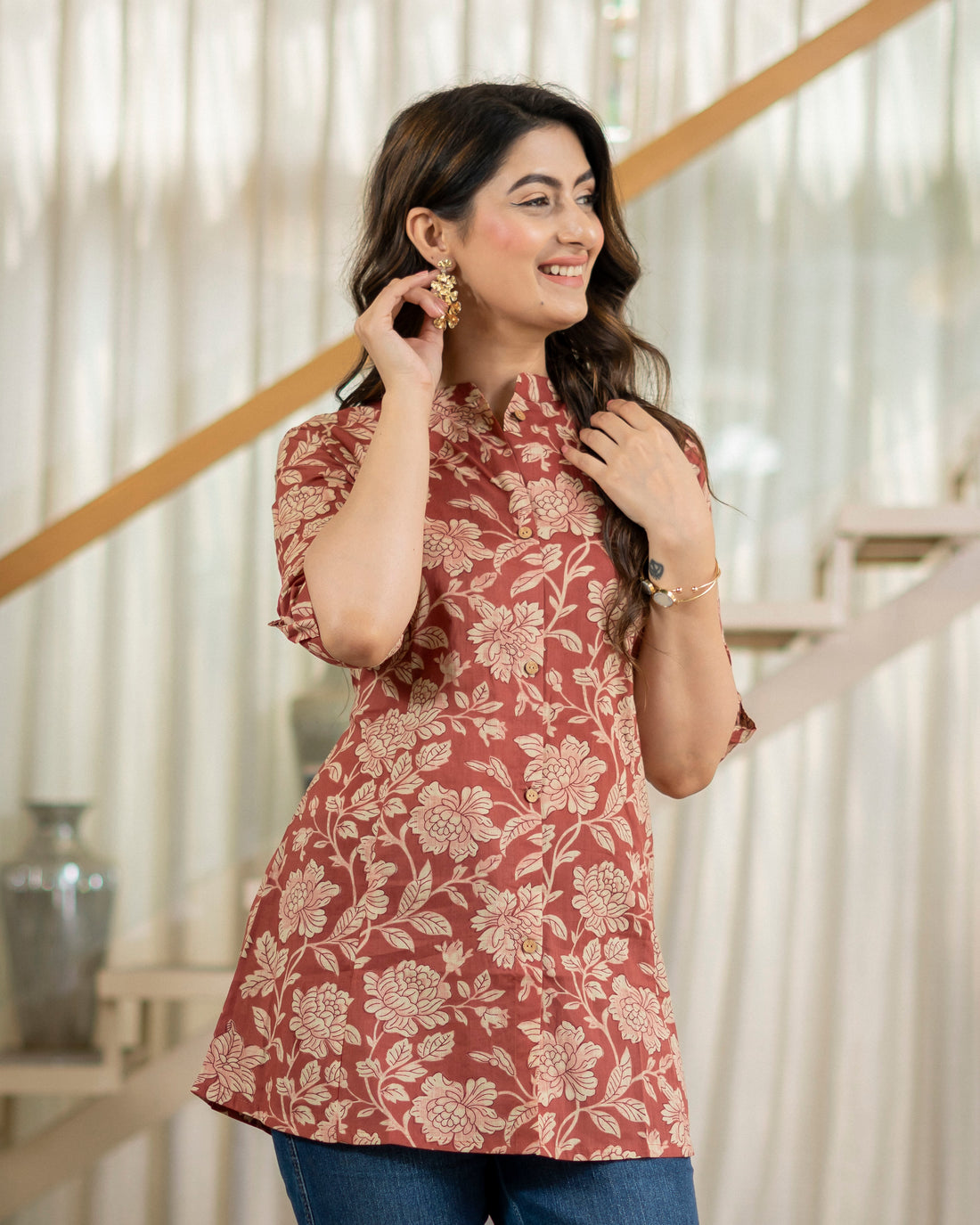Madhavi Pure Cotton Short Top