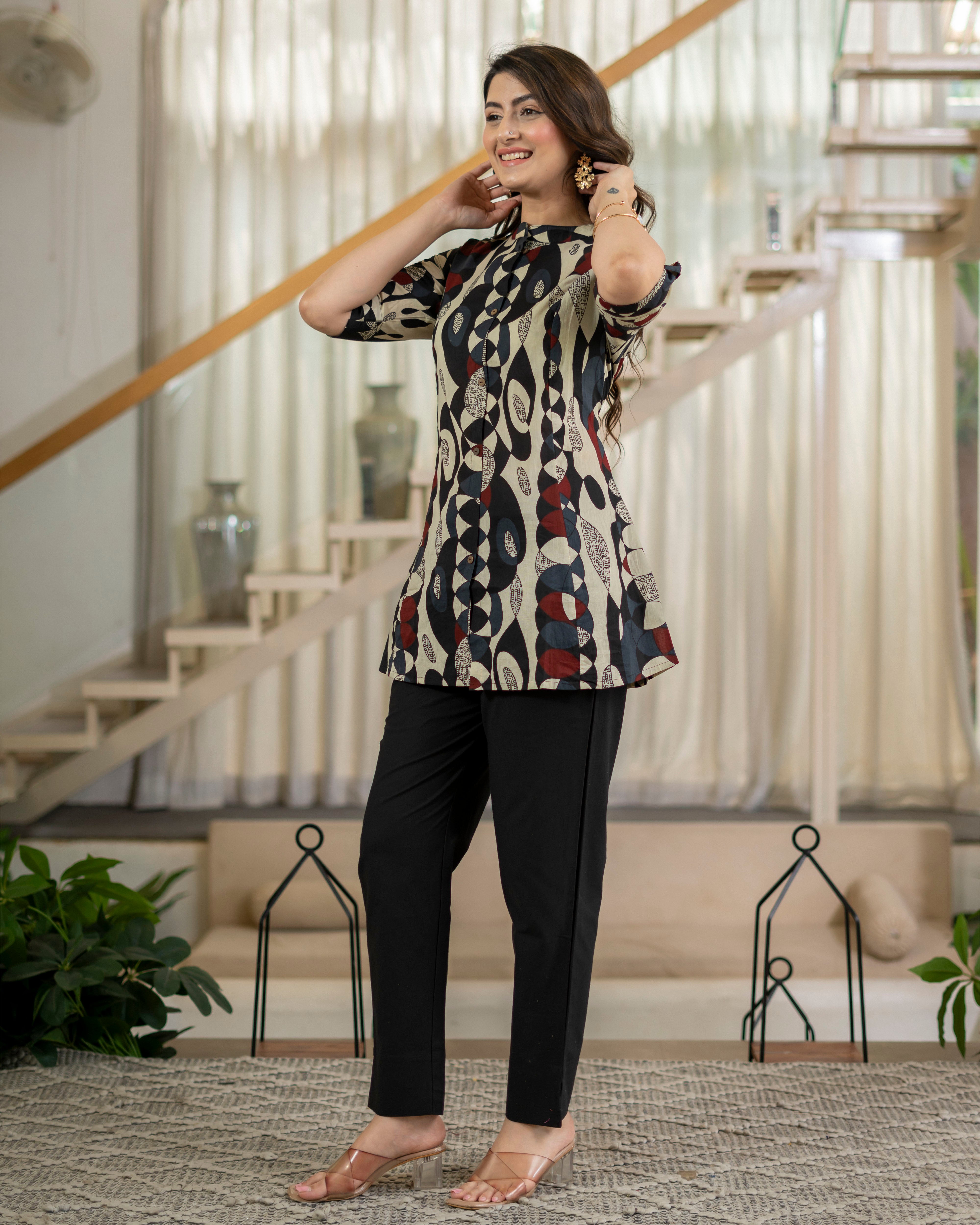 Chitrali Pure Cotton Short Top