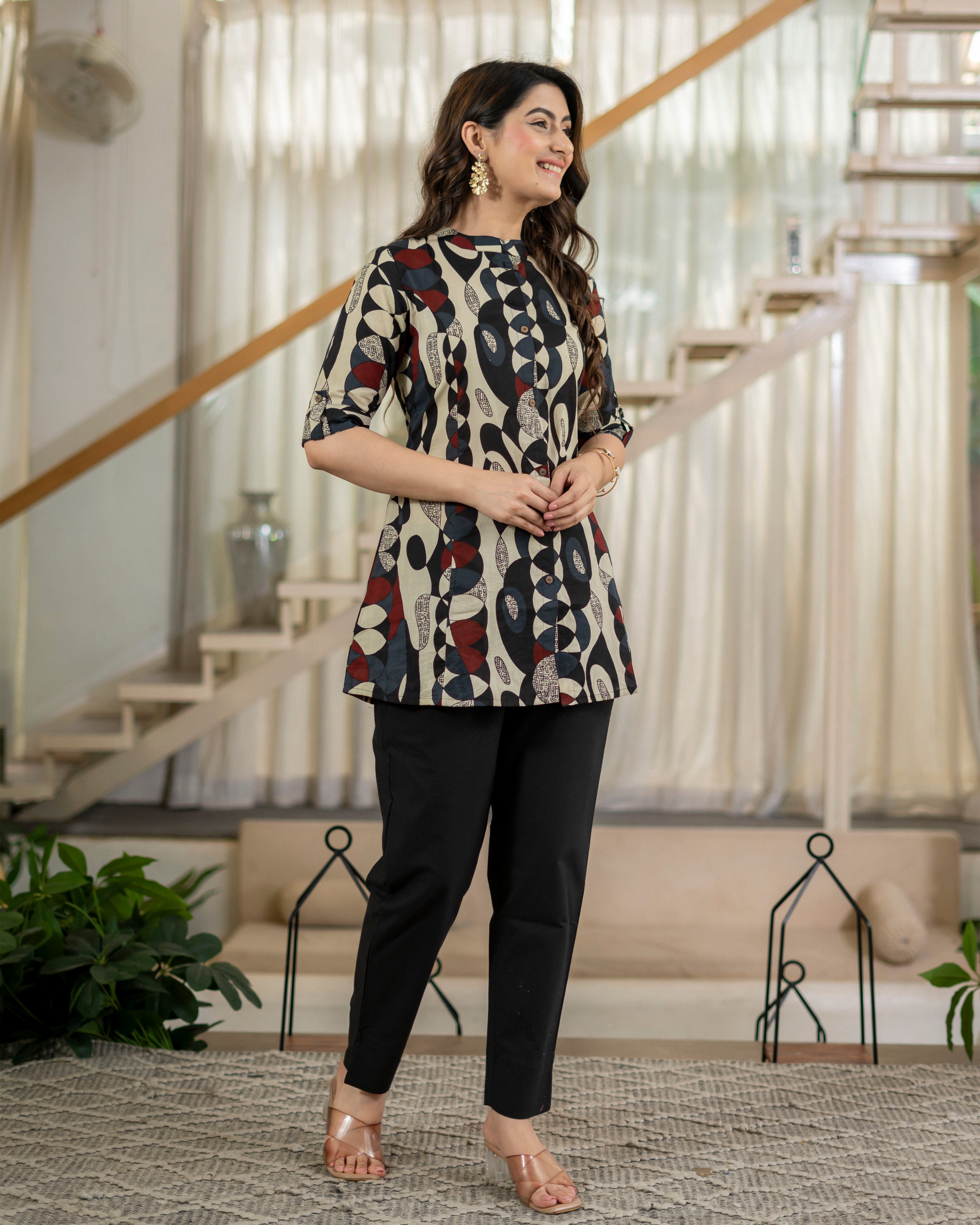 Chitrali Pure Cotton Short Top