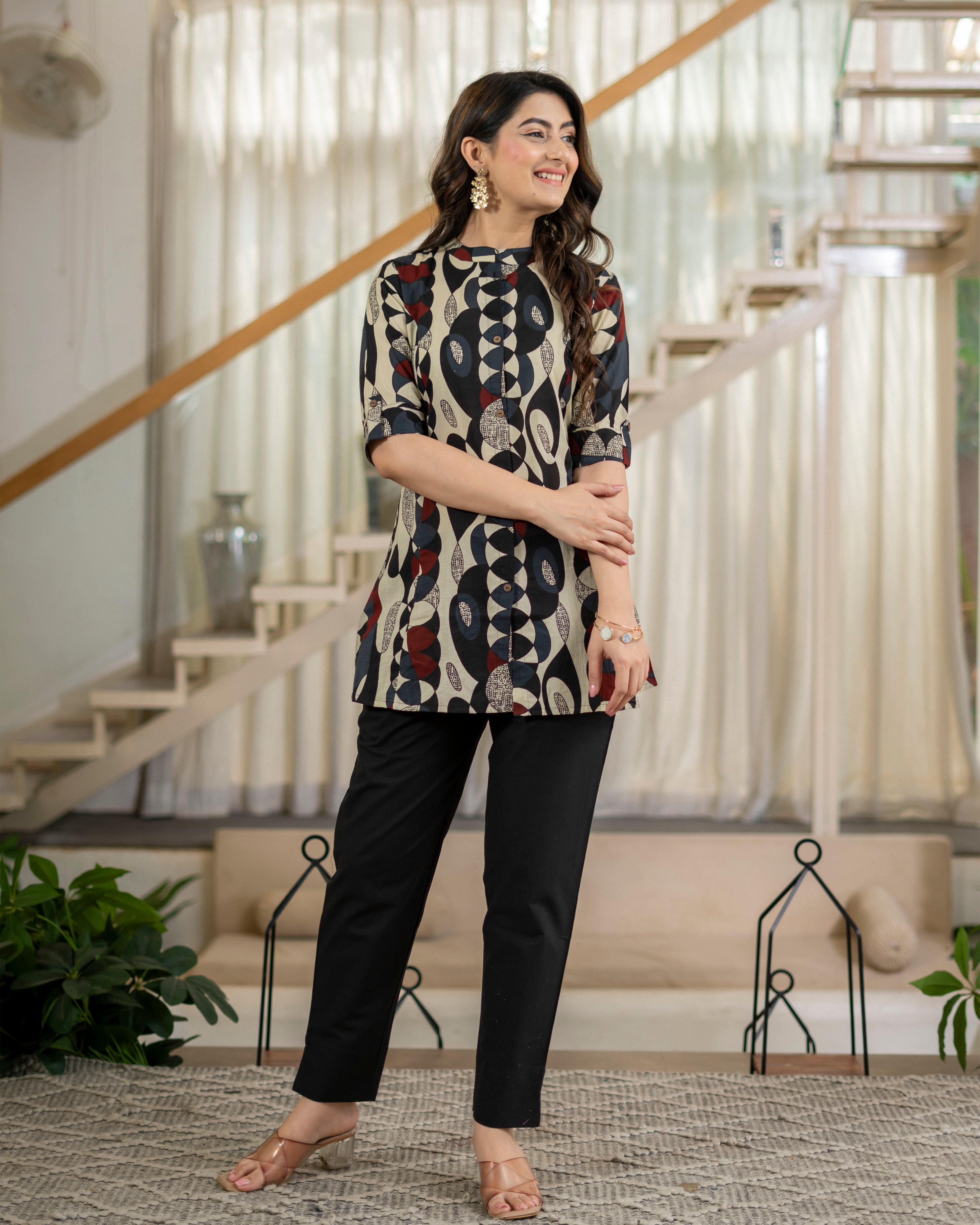 Chitrali Pure Cotton Short Top