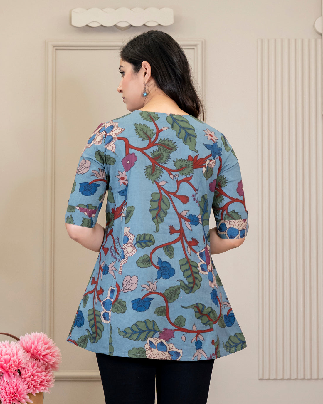 Neelima Pure Cotton Kalamkari Short Top