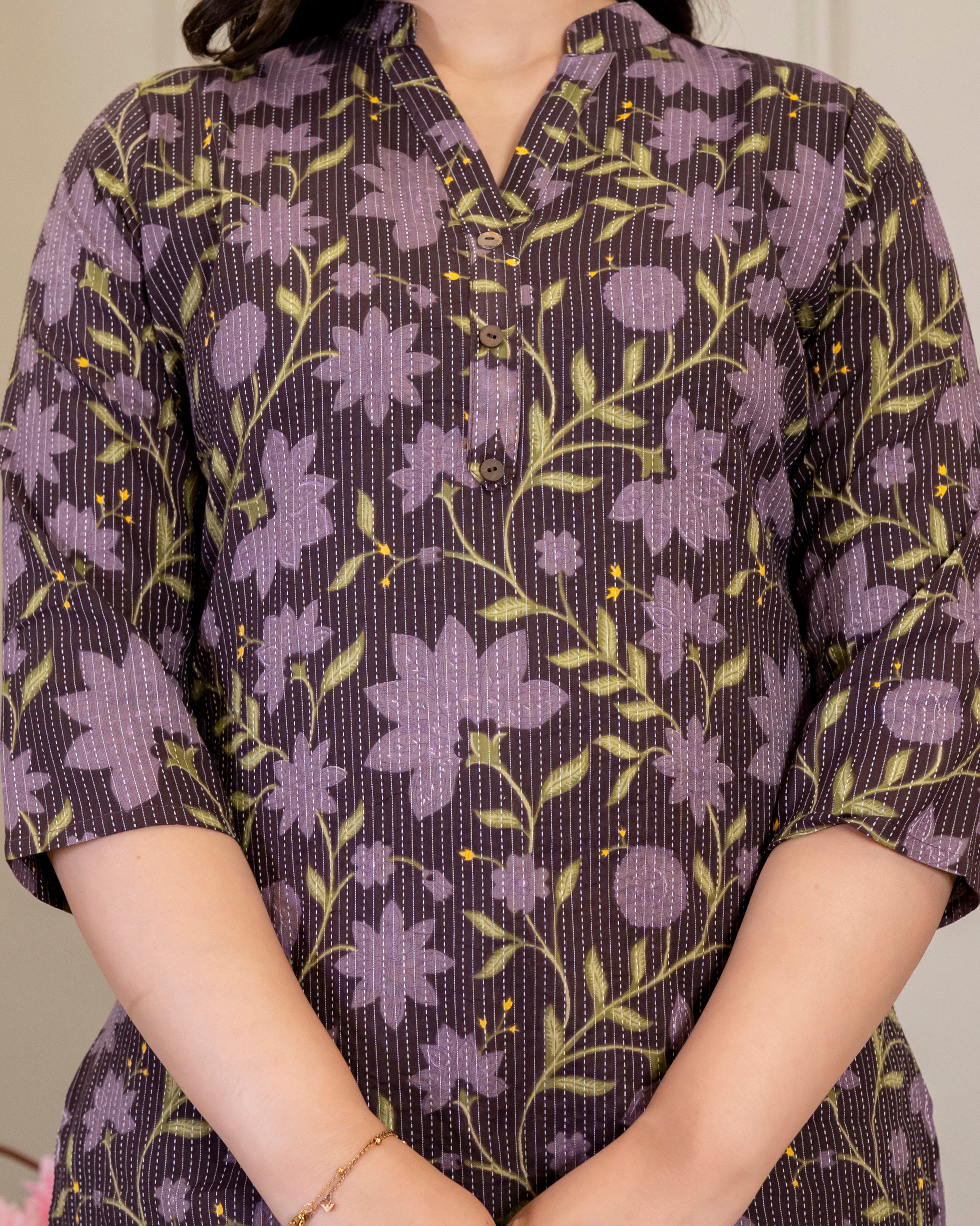 Rangoli Kantha Cotton Short Top