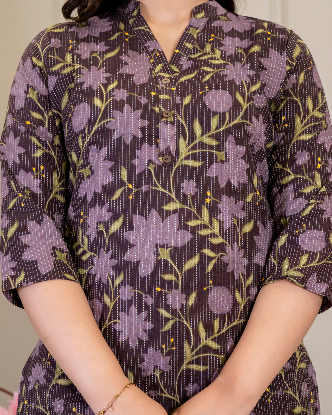 Rangoli Kantha Cotton Short Top