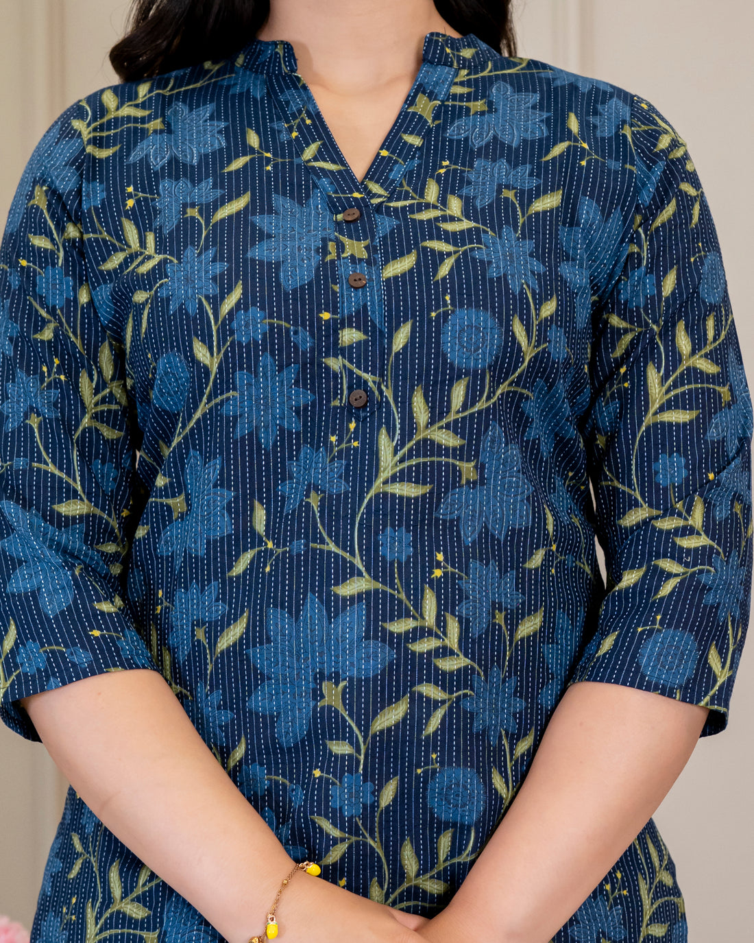Vanya Kantha Cotton Short Top