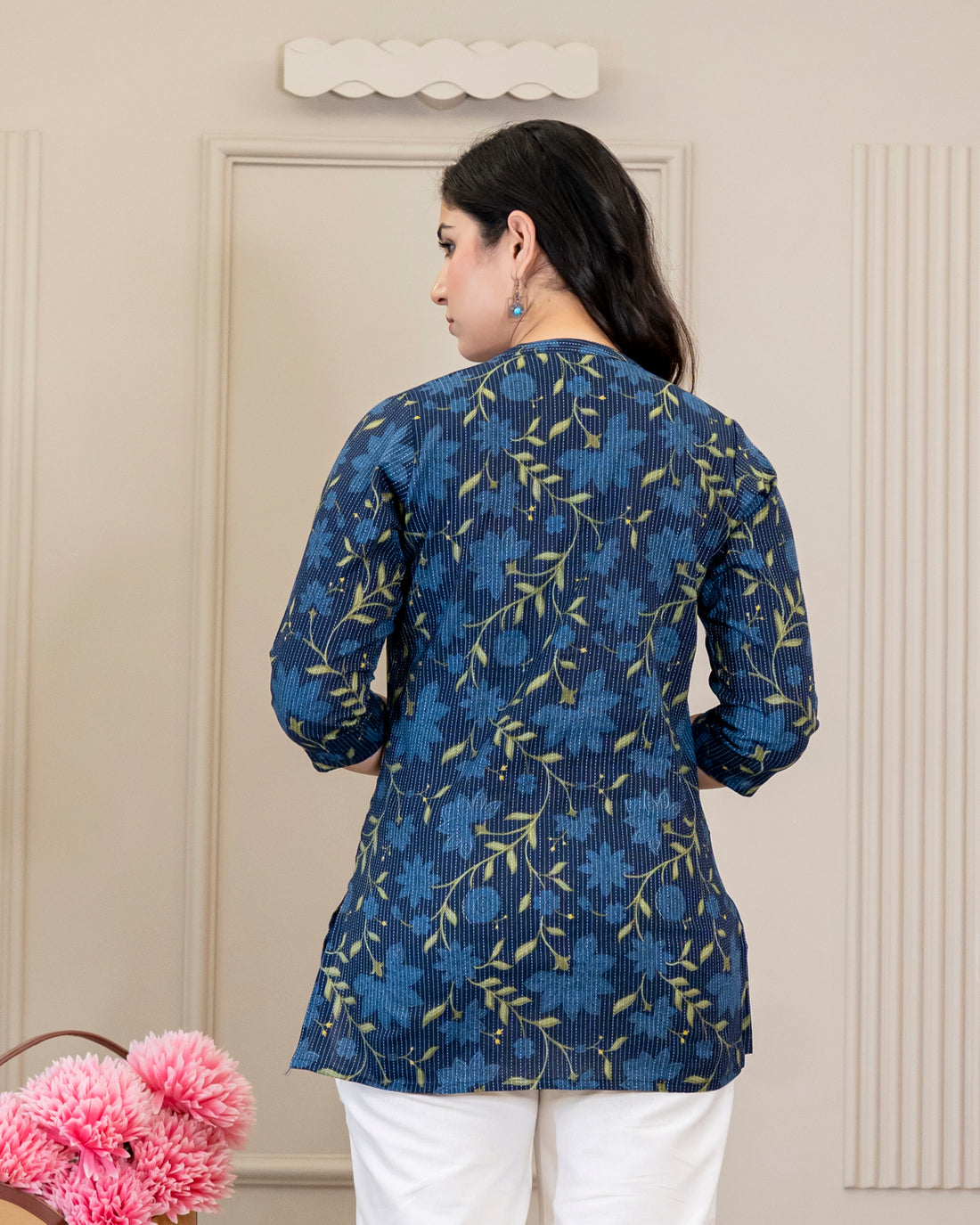 Vanya Kantha Cotton Short Top