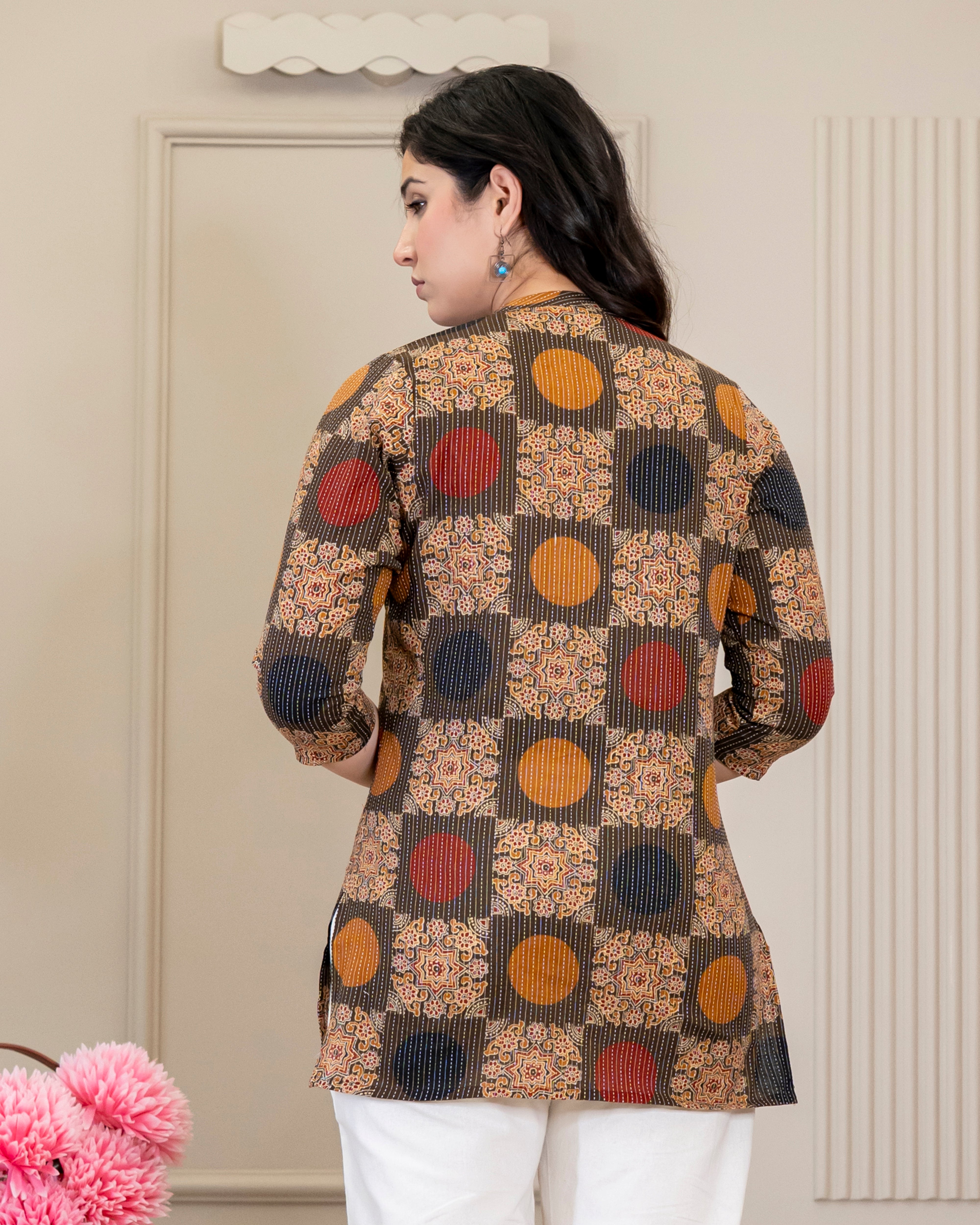 Chandrika Kantha Cotton Short Top